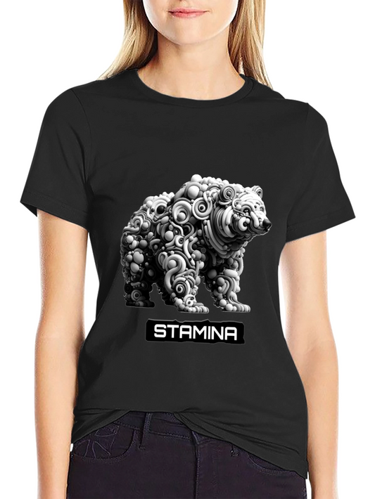 Stamina Bear Graphic Tee - Black