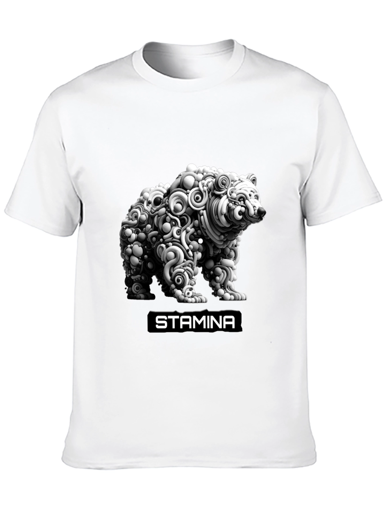 Stamina Bear Graphic Tee - Black