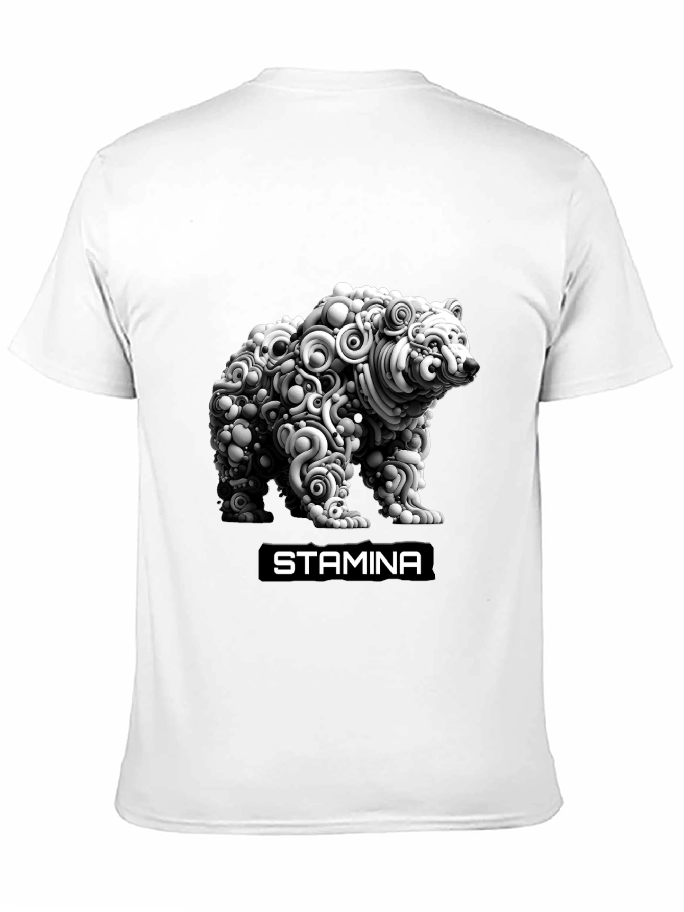 Stamina Bear Graphic Tee - Black