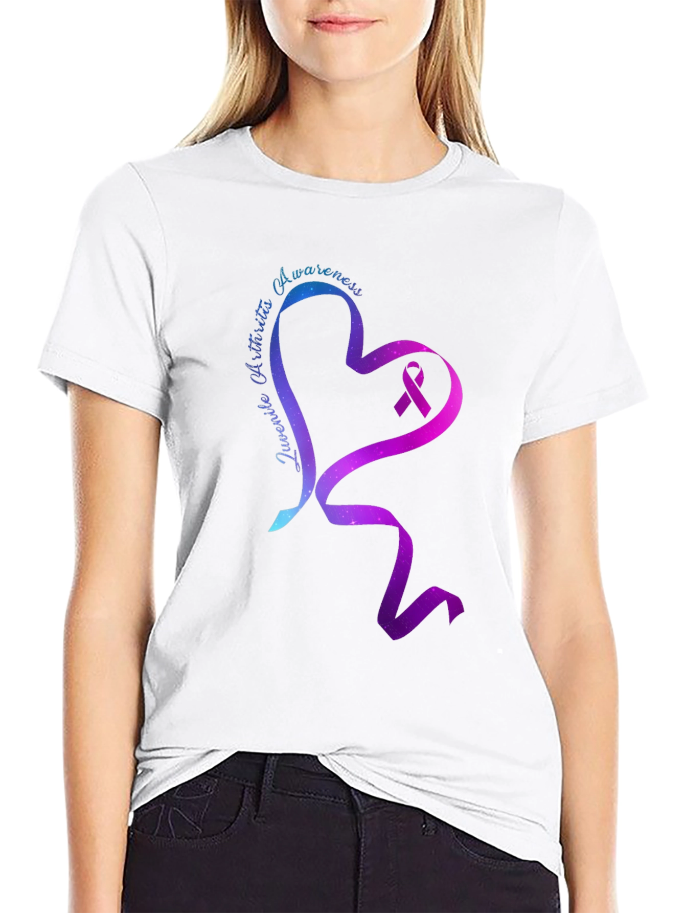 Juvenile Arthritis Awareness Ribbon Heart T-Shirt