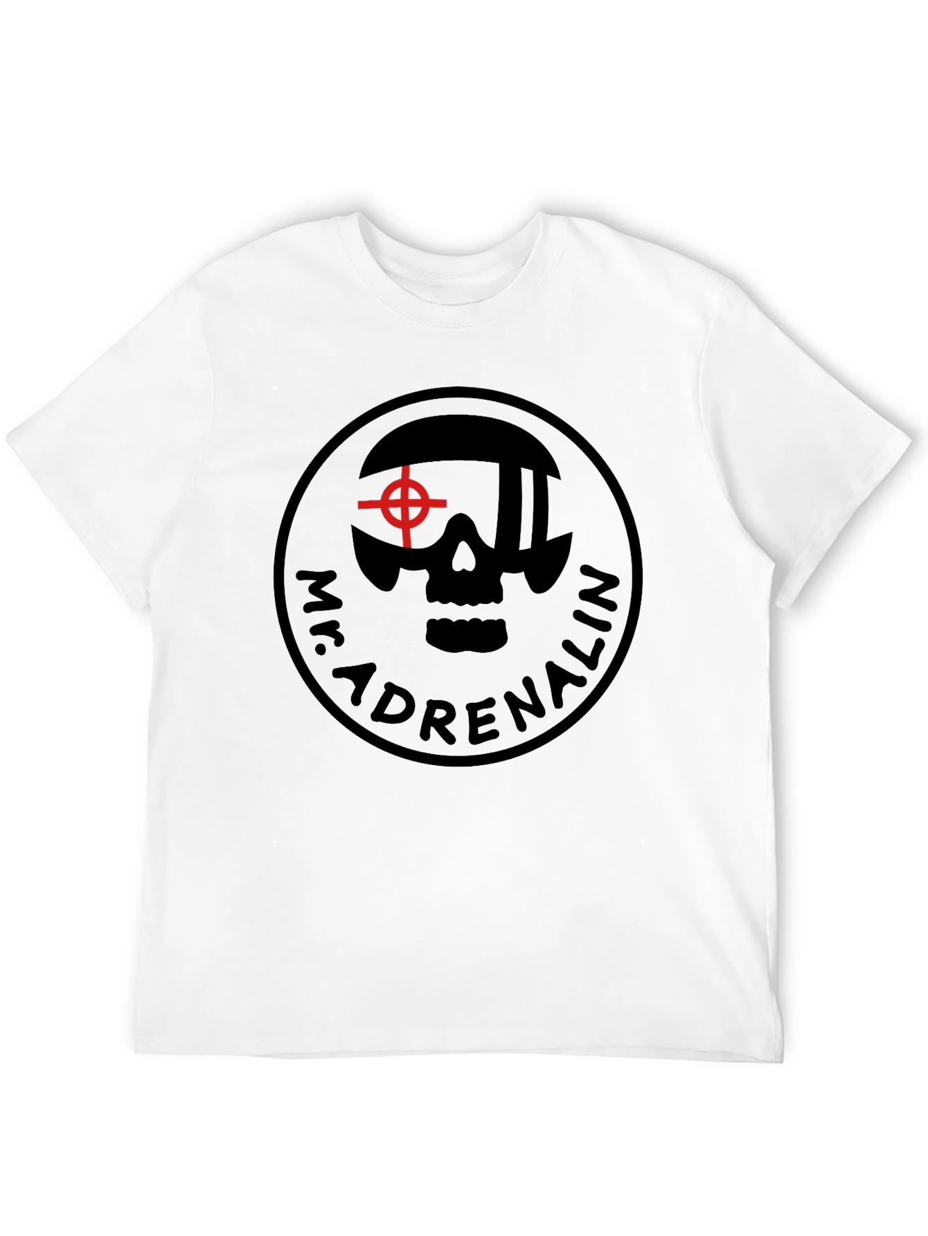 Mr. Adrenalin Skull Graphic Black T-Shirt