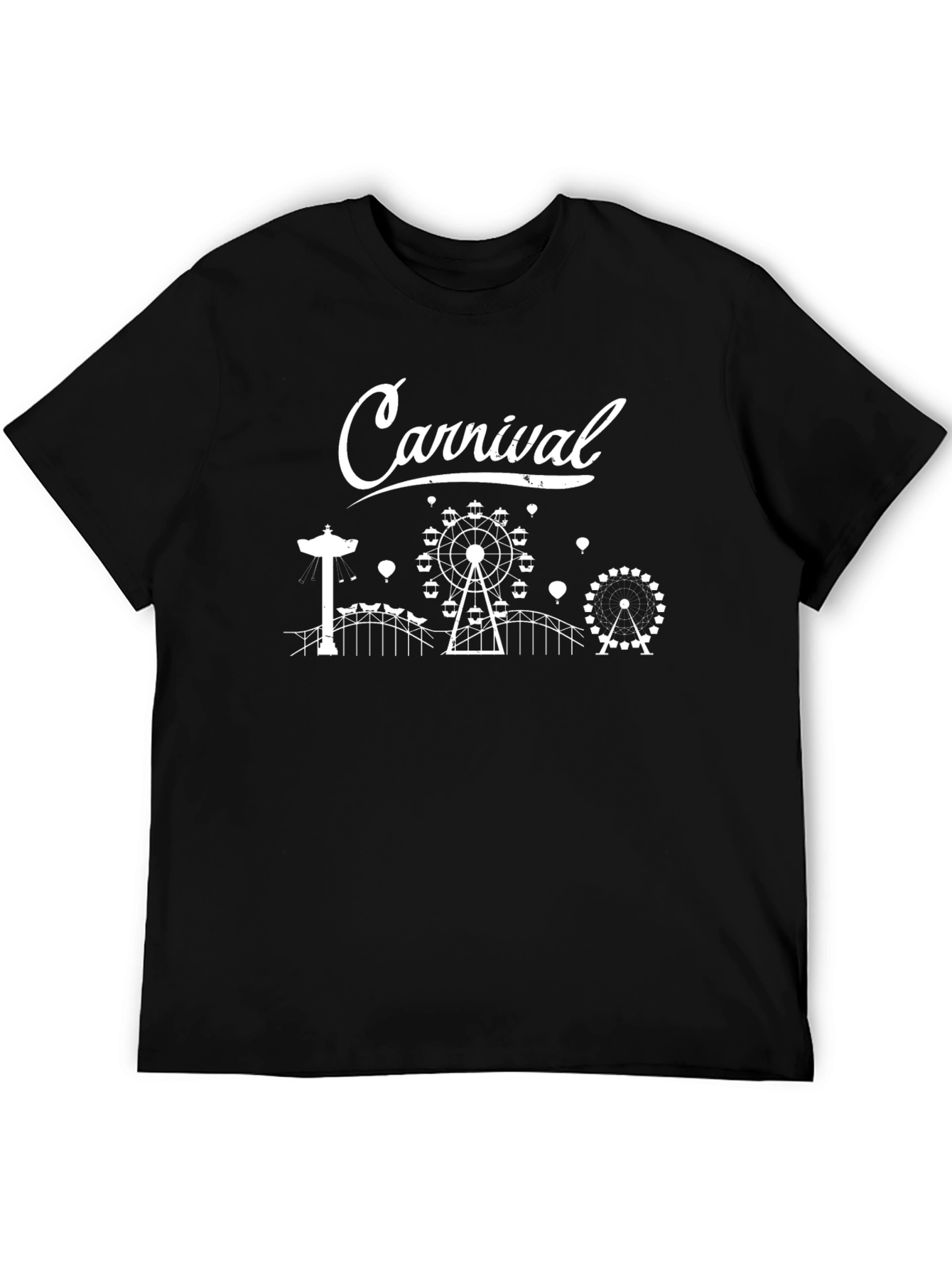 Carnival Ferris Wheel Black T-Shirt