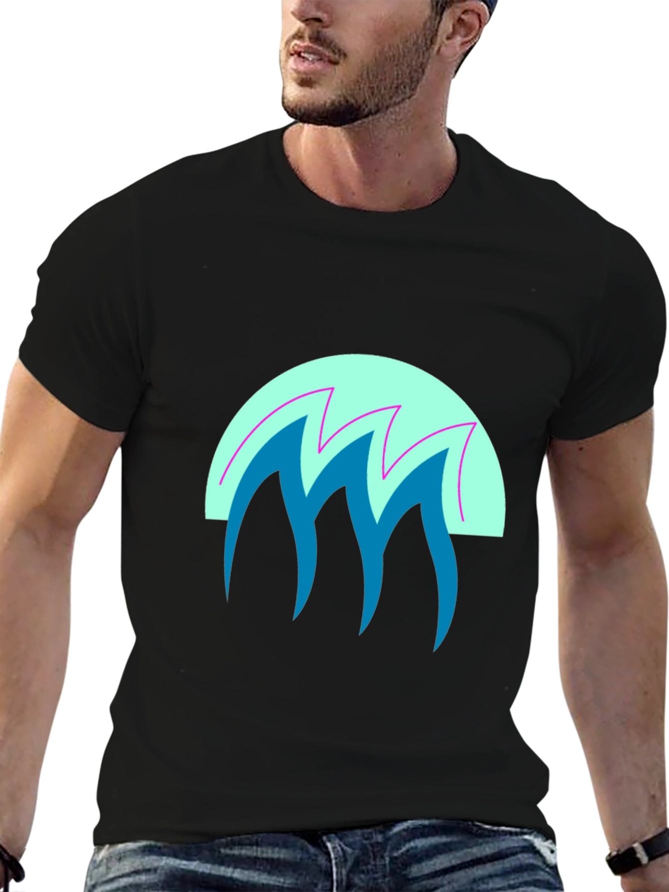 Retro Wave Graphic Tee - Cool 80s Style