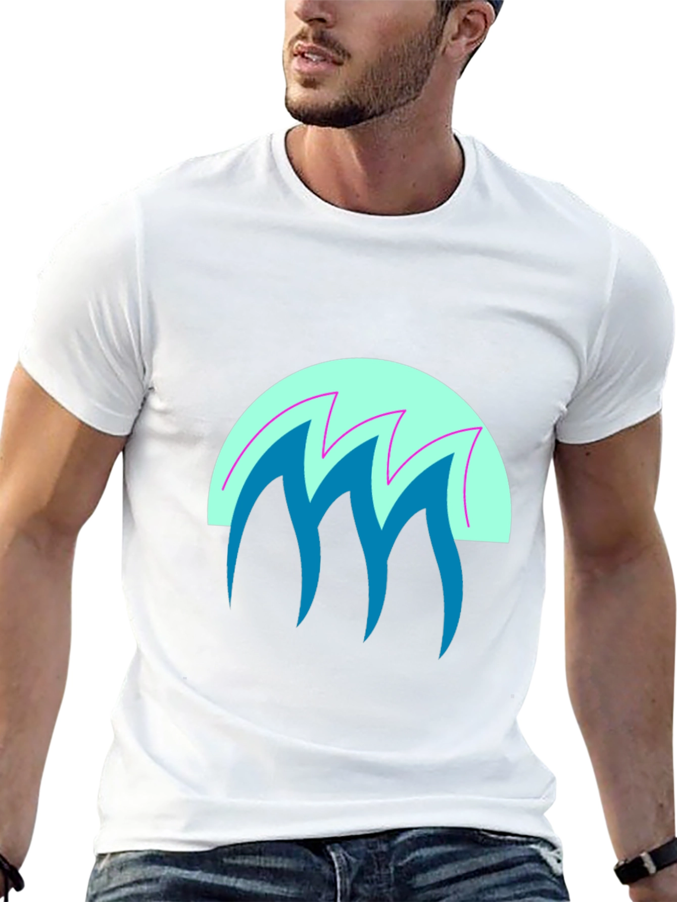 Retro Wave Graphic Tee - Cool 80s Style