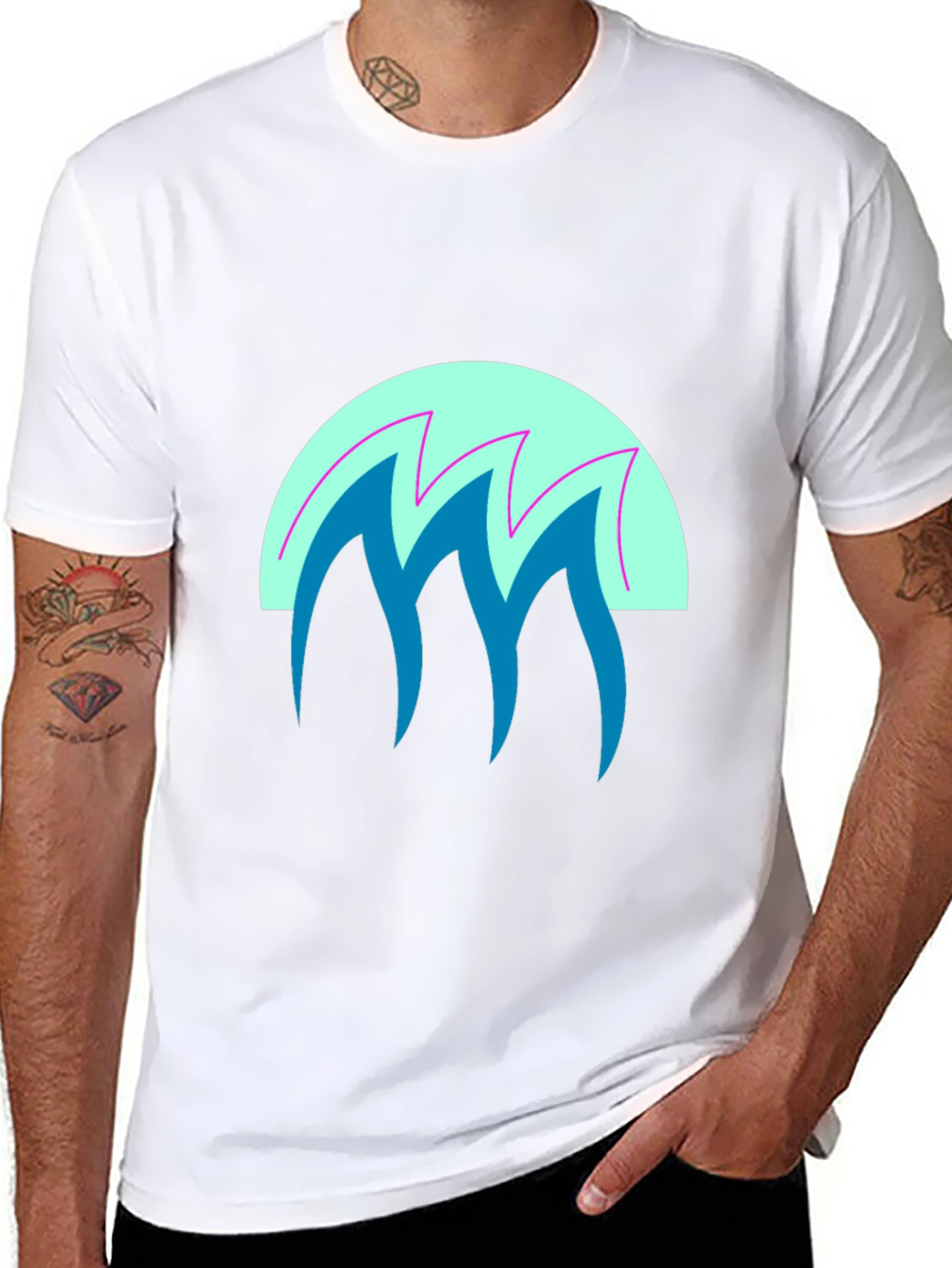 Retro Wave Graphic Tee - Cool 80s Style