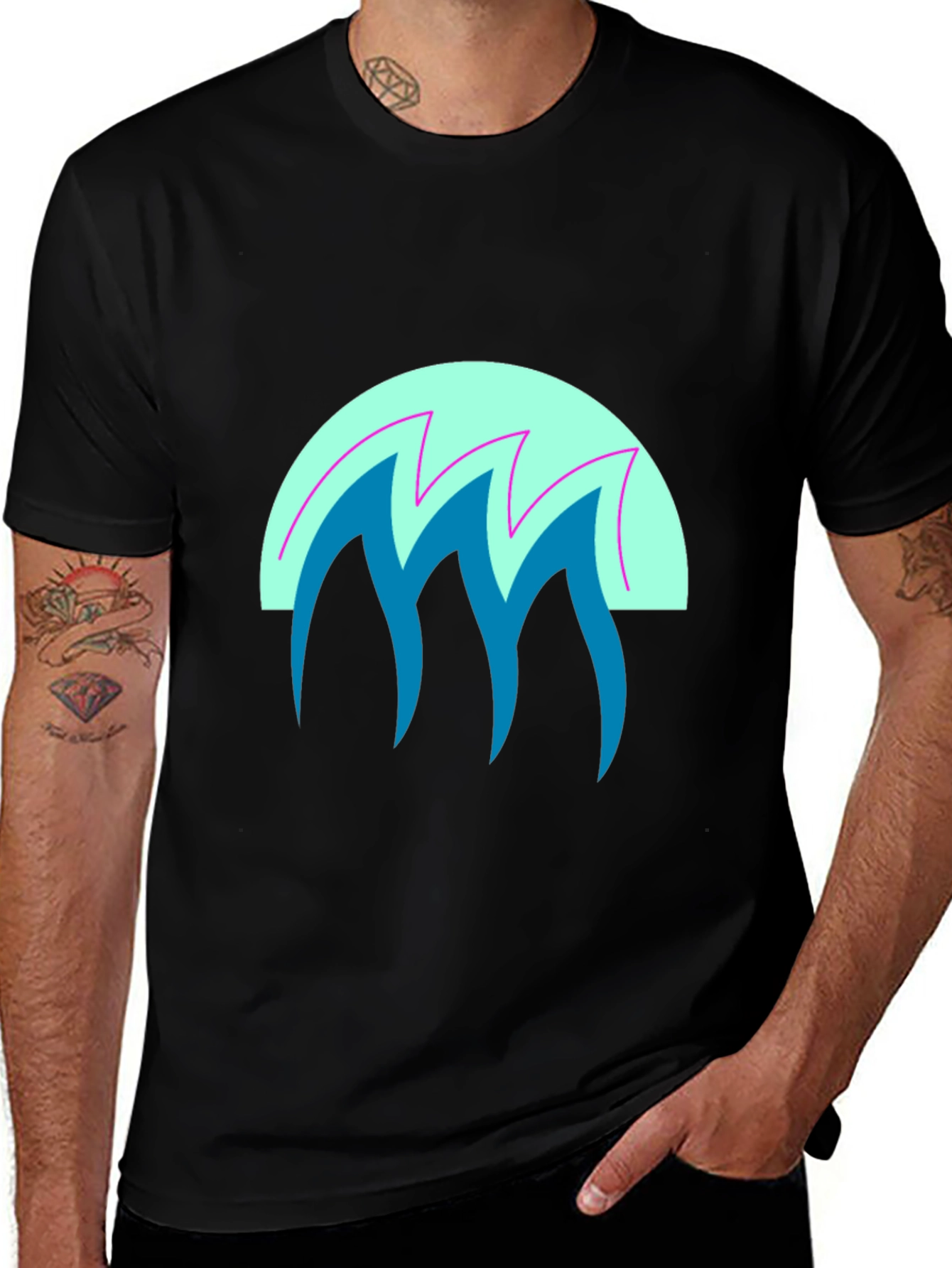 Retro Wave Graphic Tee - Cool 80s Style