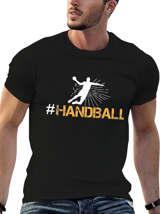 Handball Graphic Tee - Sporty Black T-Shirt