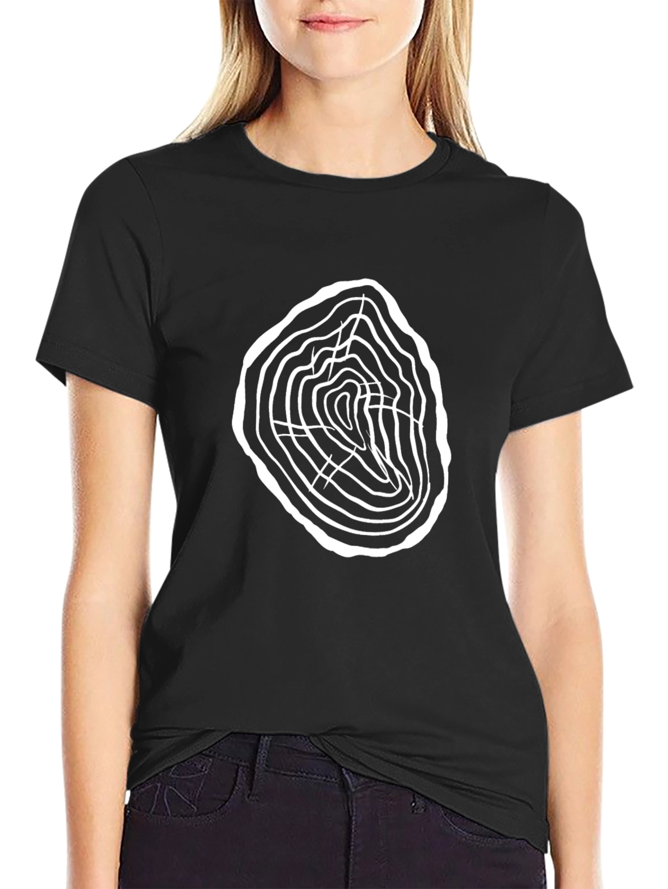 Tree Ring Graphic Tee - Modern Nature Inspired Design