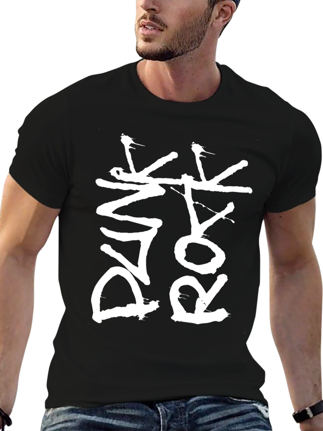 Punk Rock Graphic Tee - Black