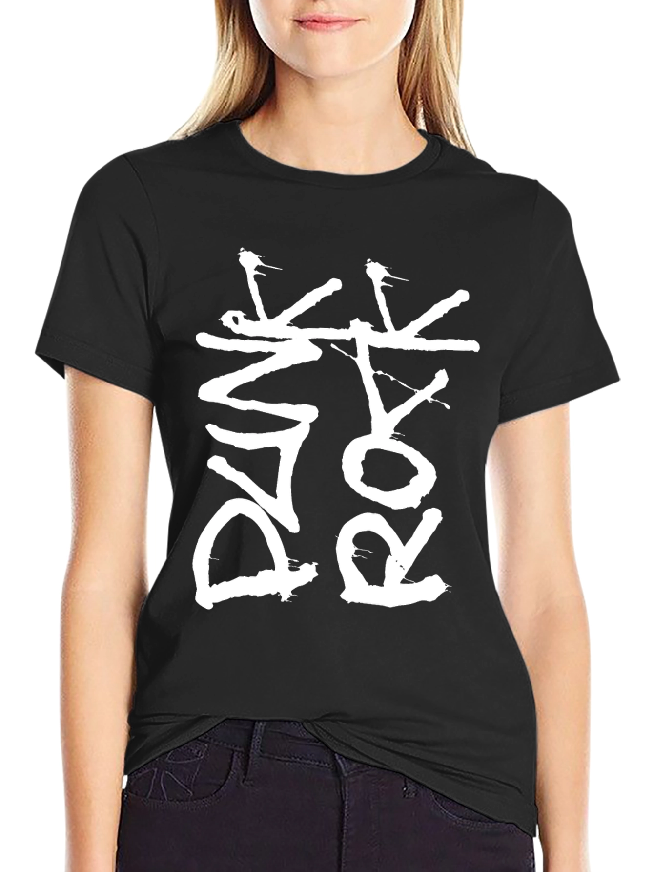 Punk Rock Graphic Tee - Black