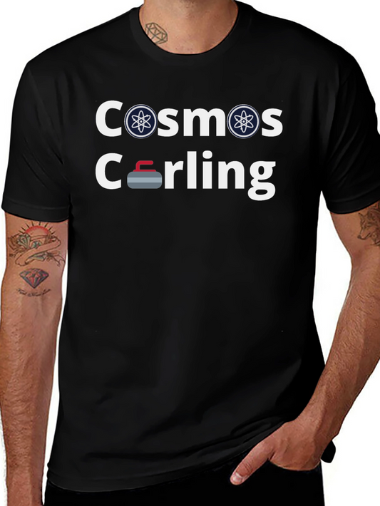 Cosmos Curling Graphic T-Shirt Novelty Design