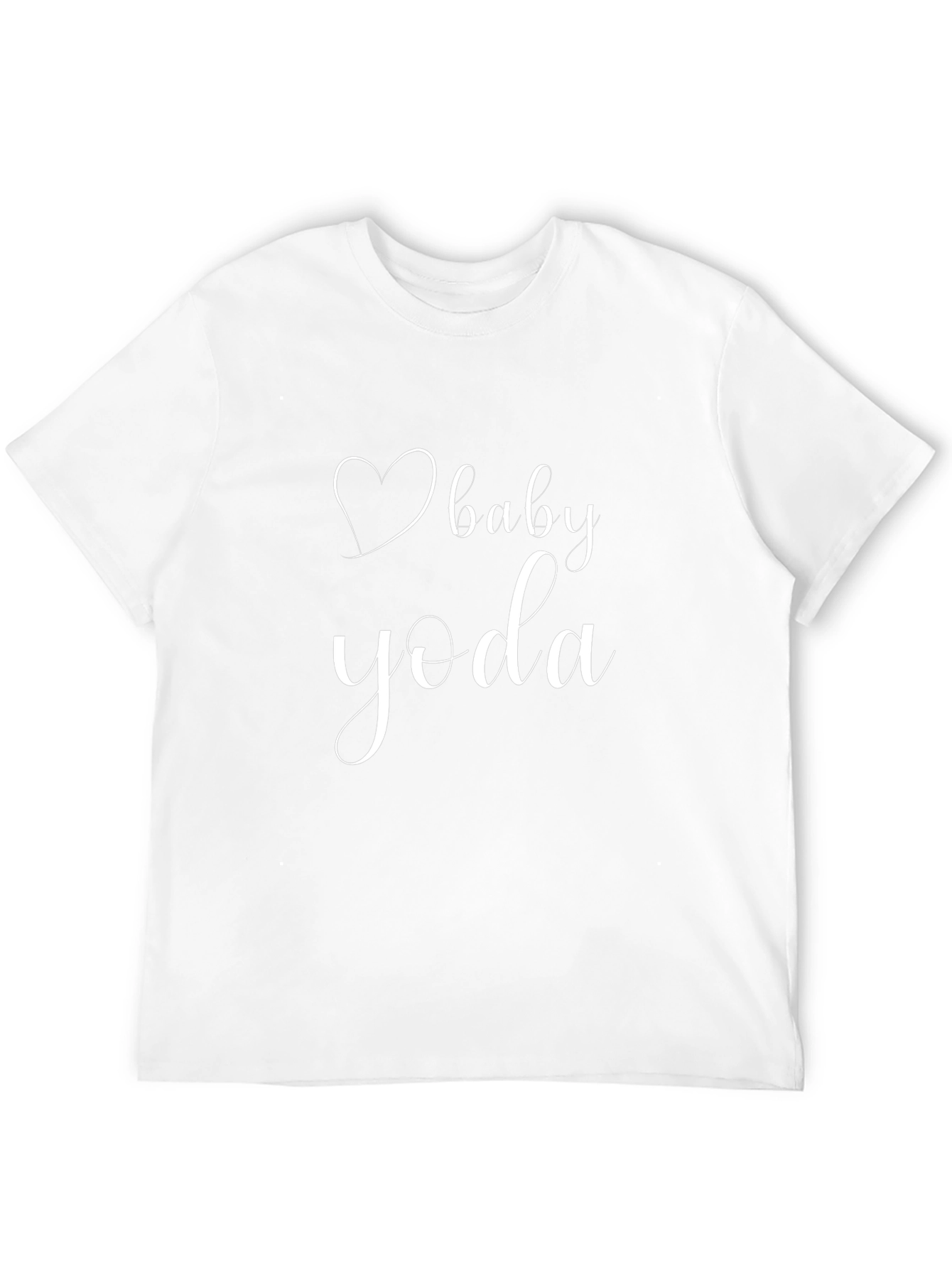 Baby Yoda Heart Graphic Tee - Black Cotton