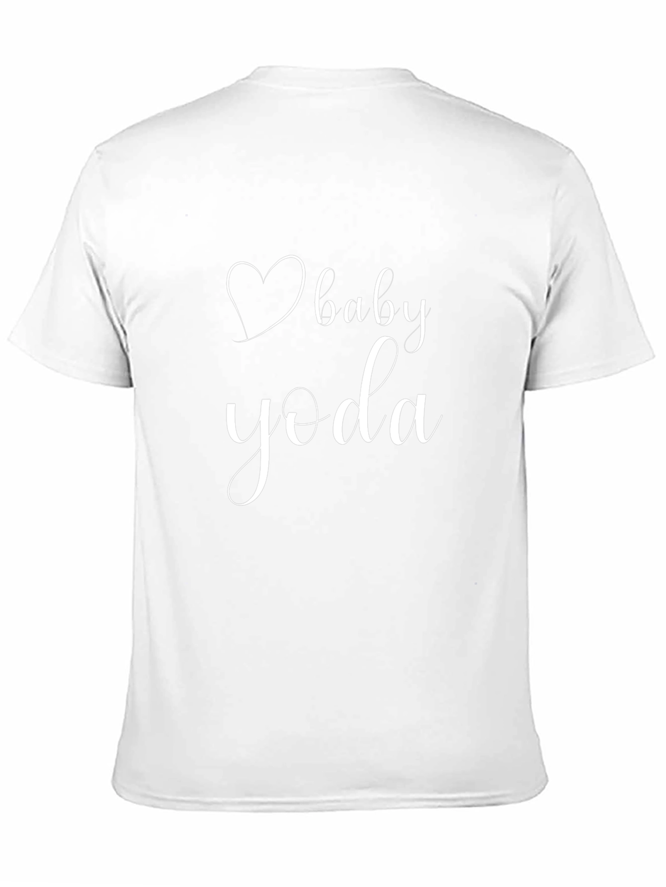 Baby Yoda Heart Graphic Tee - Black Cotton