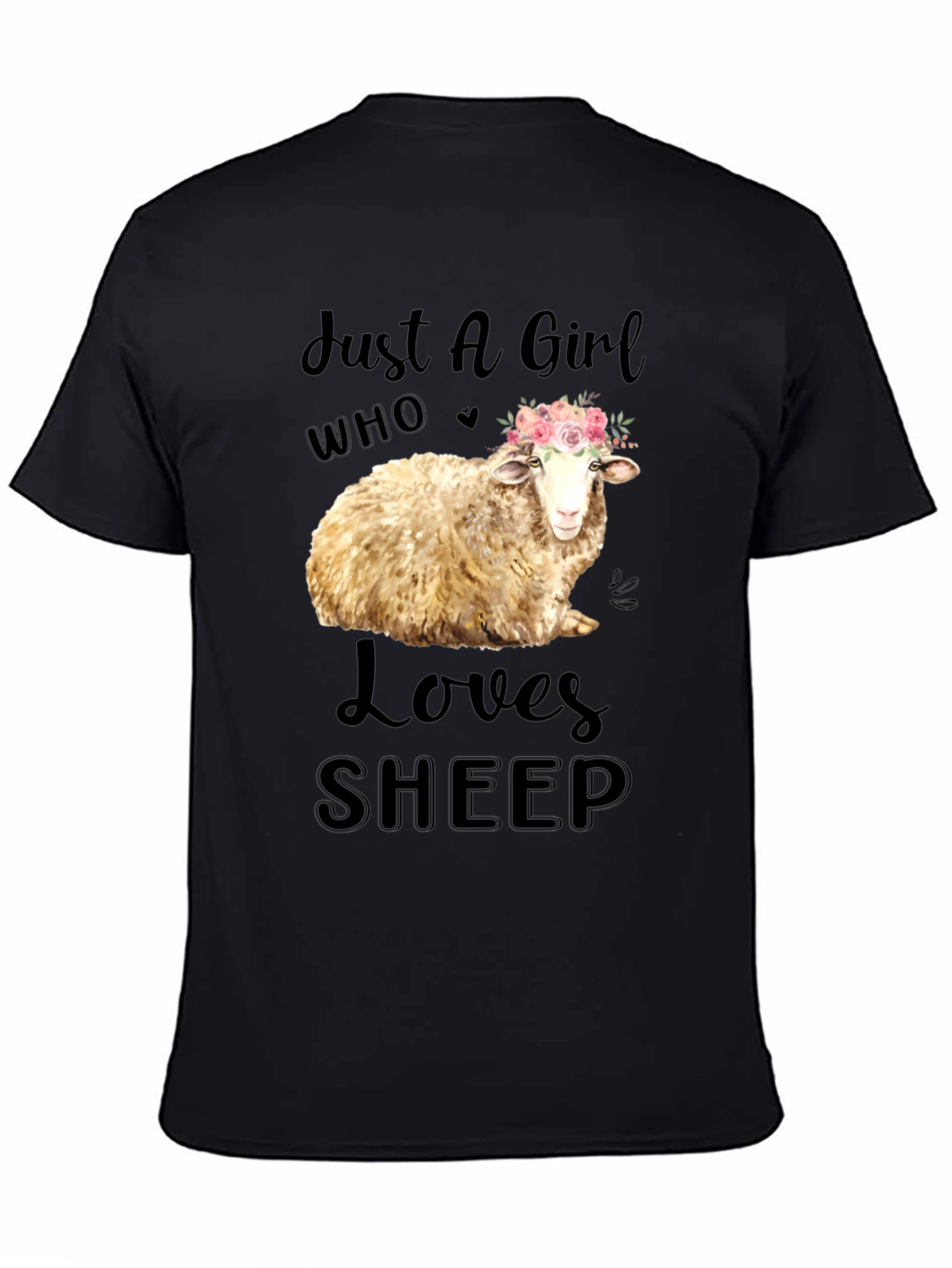 Just A Girl Who Loves Sheep Graphic Tee