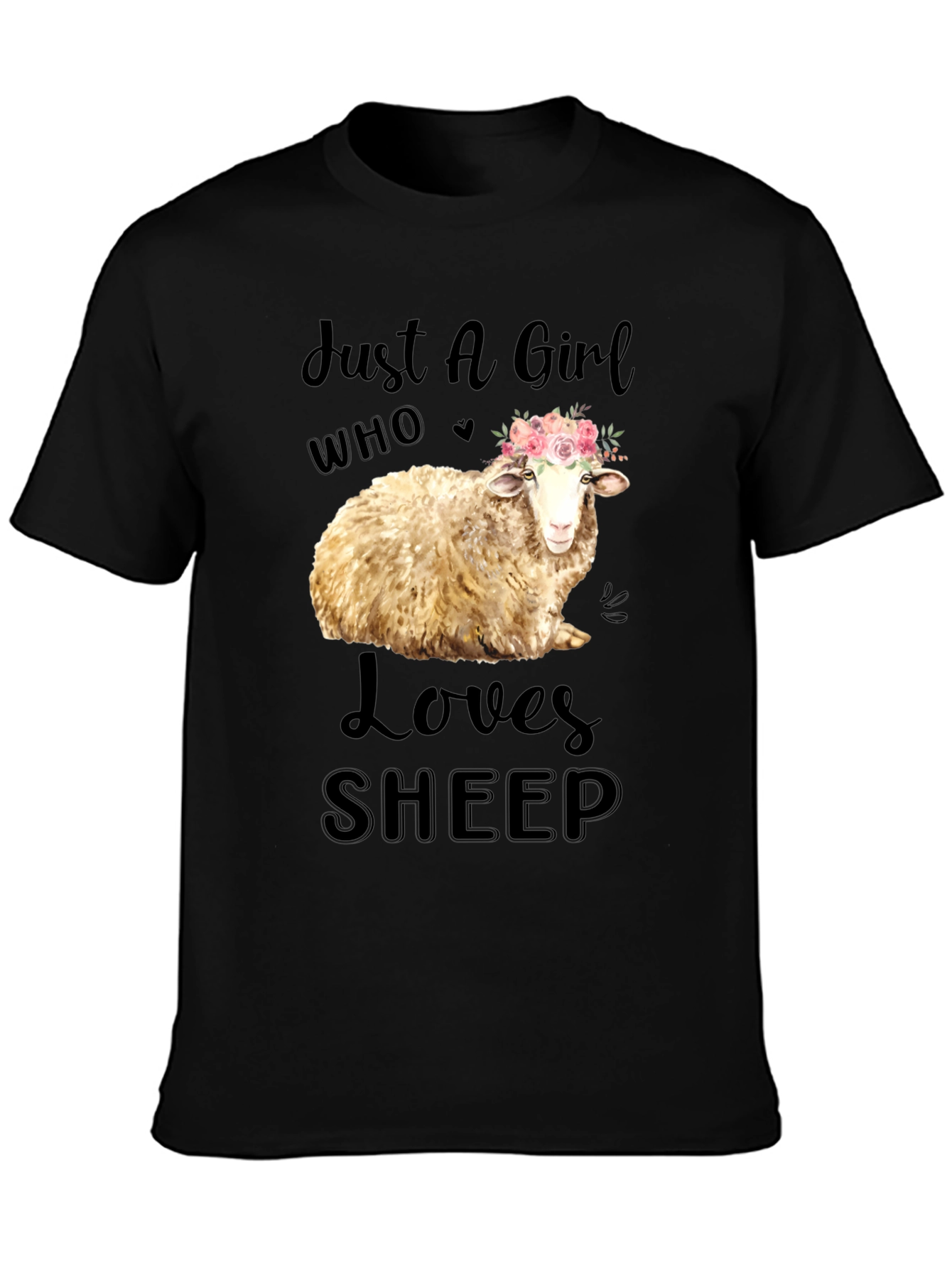 Just A Girl Who Loves Sheep Graphic Tee