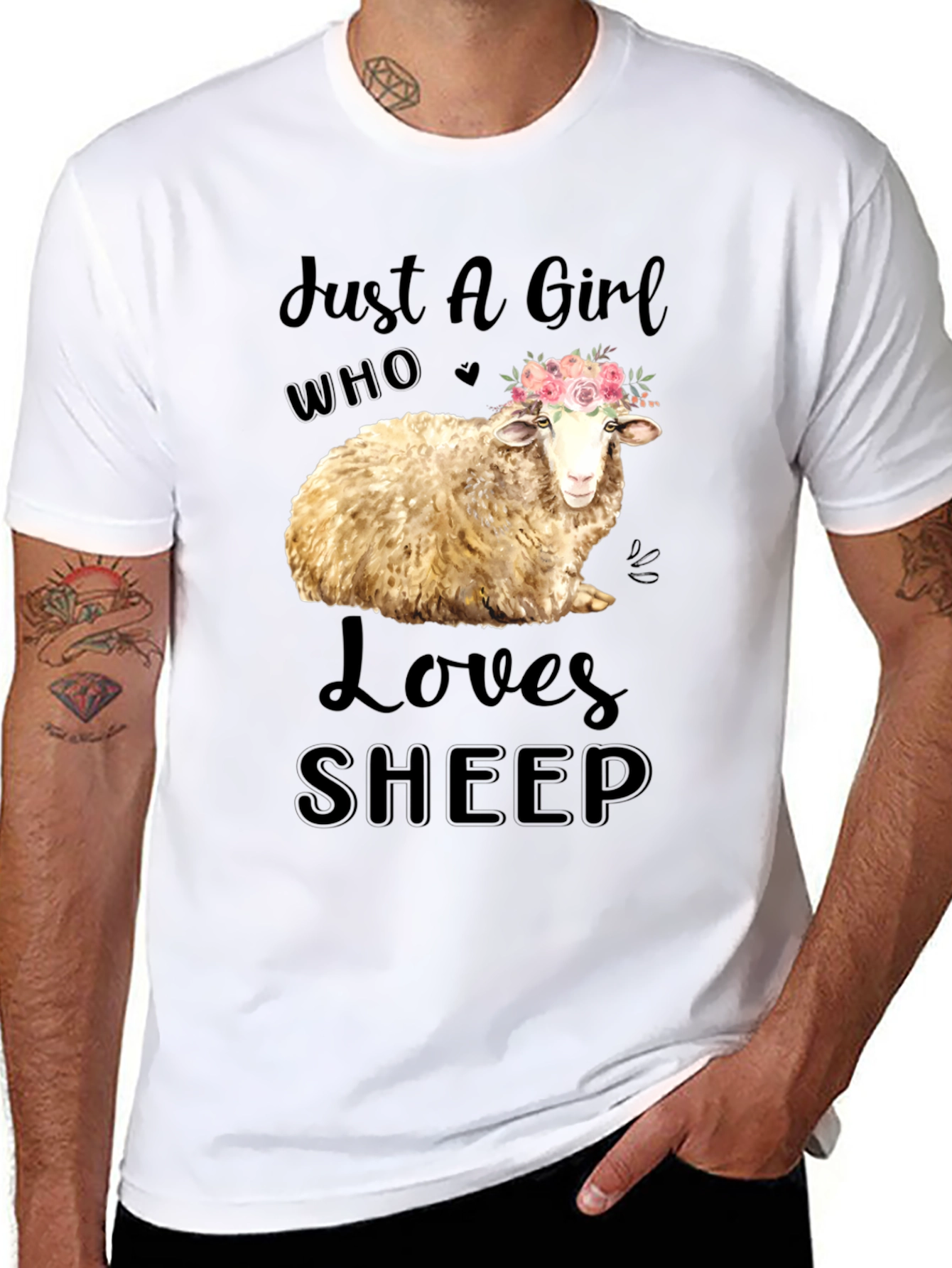 Just A Girl Who Loves Sheep Graphic Tee