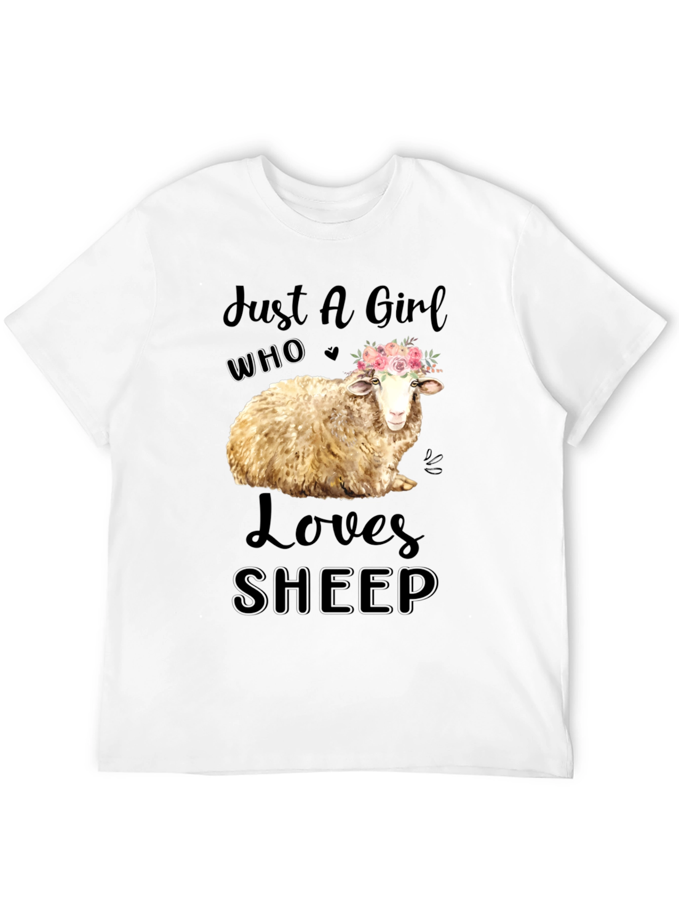 Just A Girl Who Loves Sheep Graphic Tee