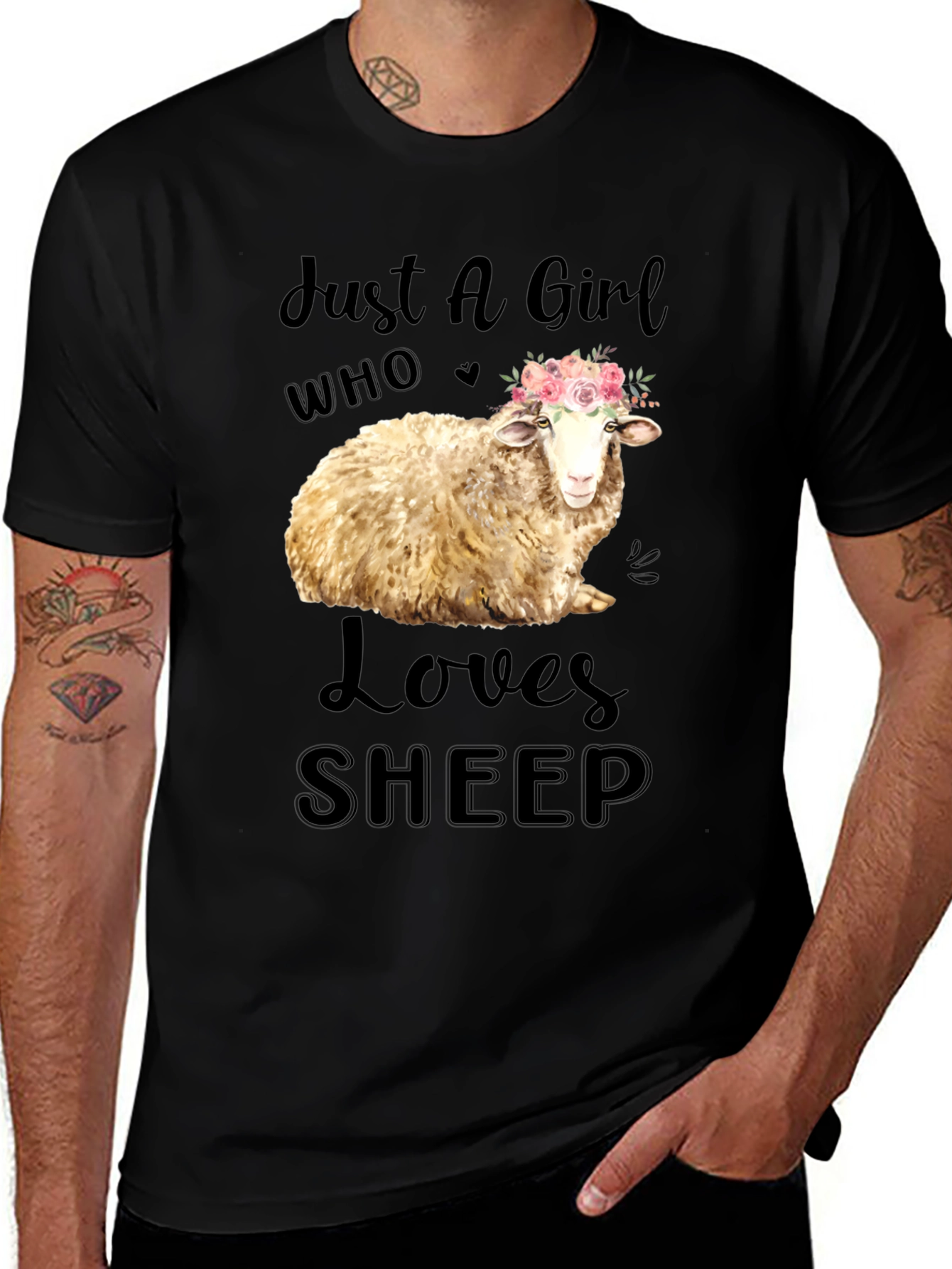 Just A Girl Who Loves Sheep Graphic Tee