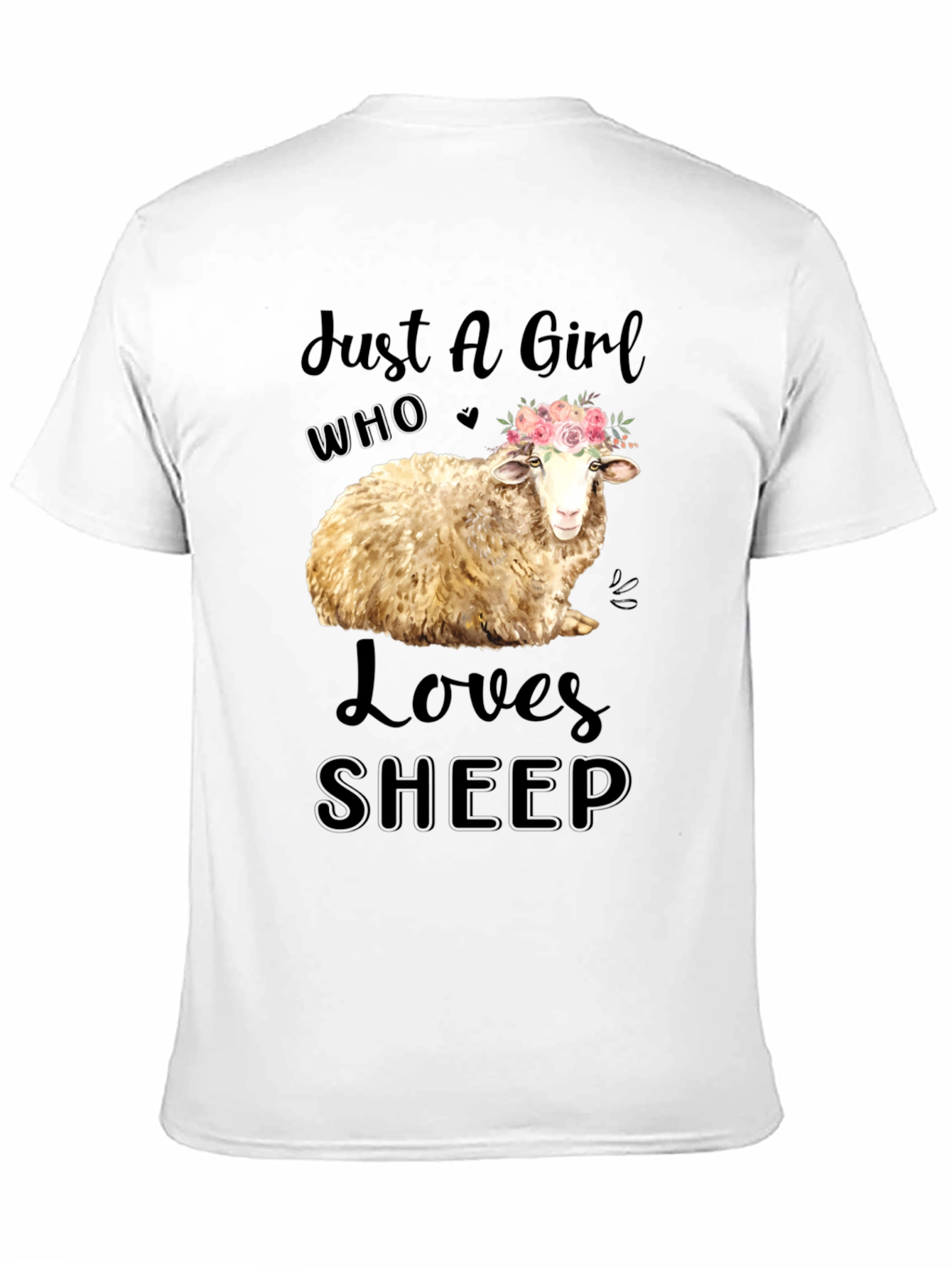 Just A Girl Who Loves Sheep Graphic Tee