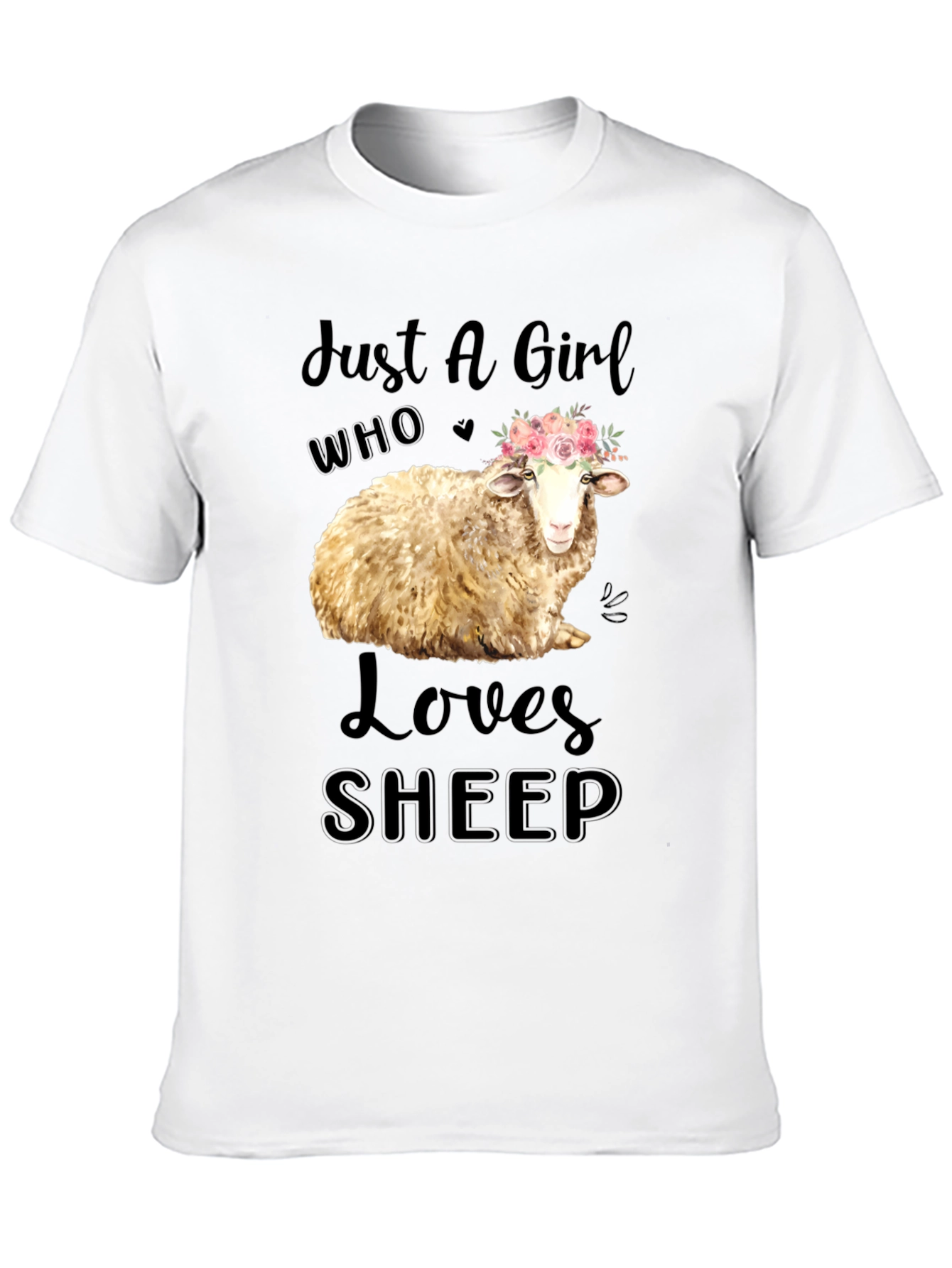 Just A Girl Who Loves Sheep Graphic Tee
