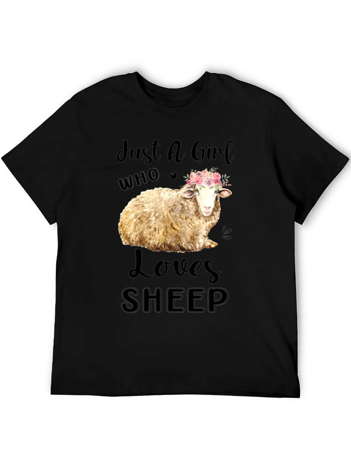 Just A Girl Who Loves Sheep Graphic Tee