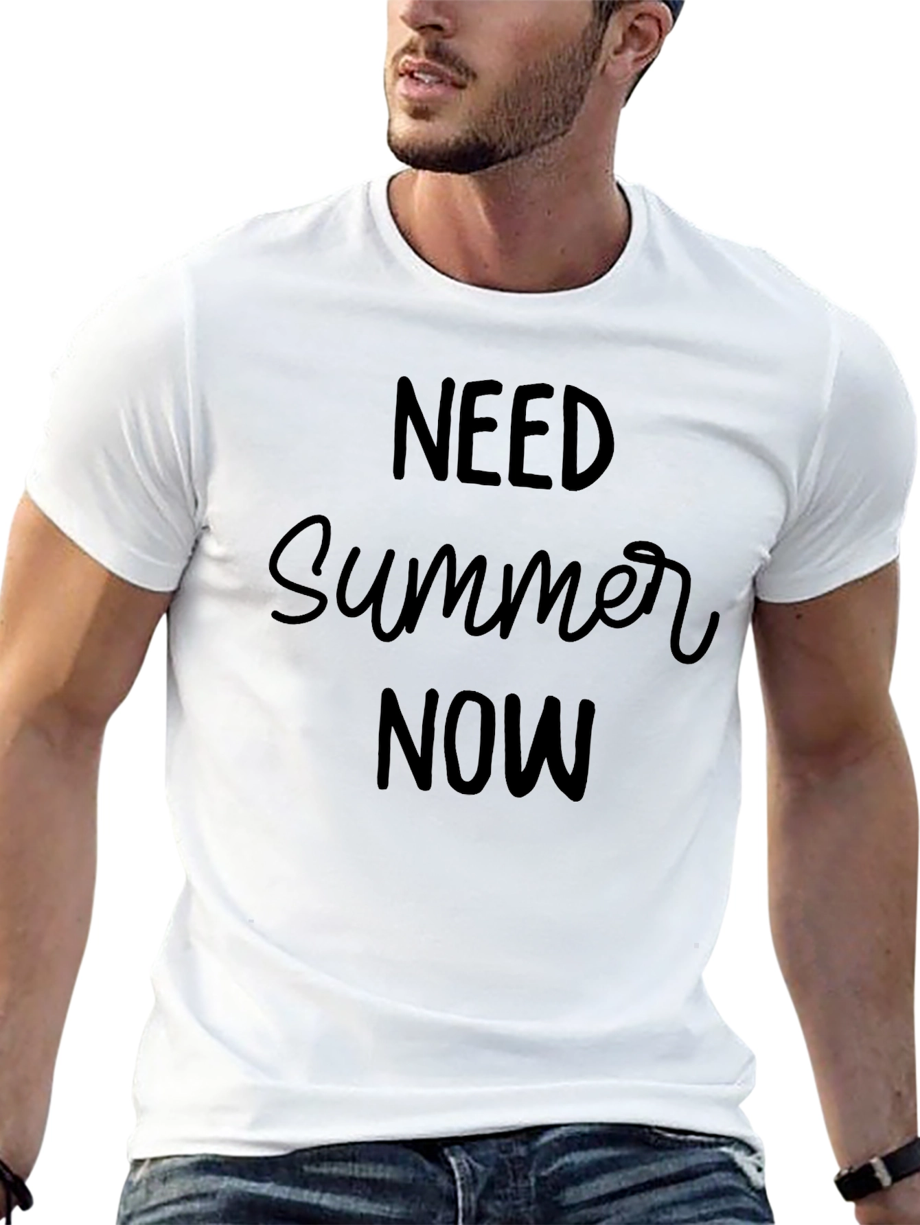 Need Summer Now Black Graphic T-Shirt