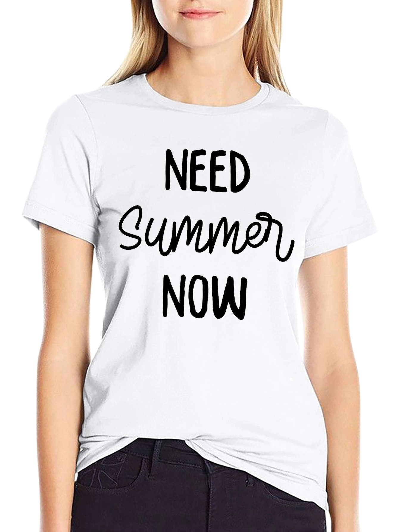 Need Summer Now Black Graphic T-Shirt