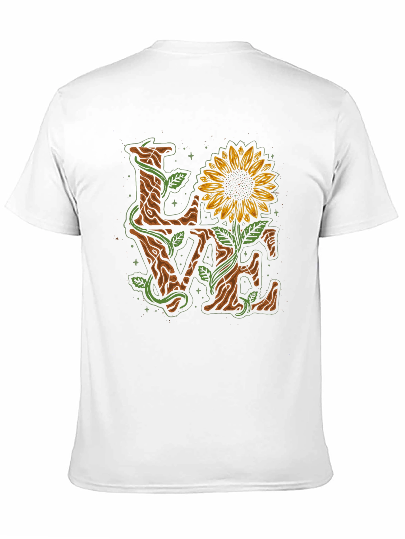 LOVE Sunflower Graphic Print T-Shirt
