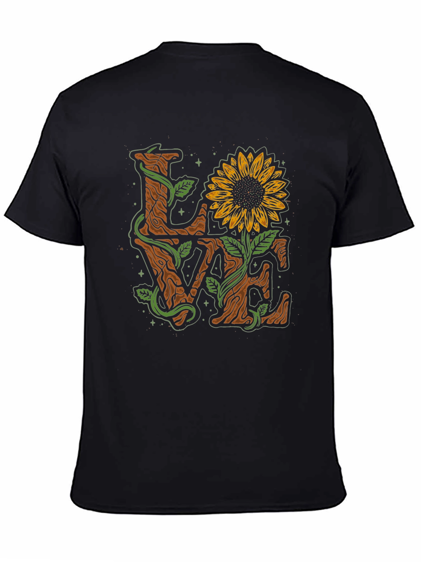 LOVE Sunflower Graphic Print T-Shirt