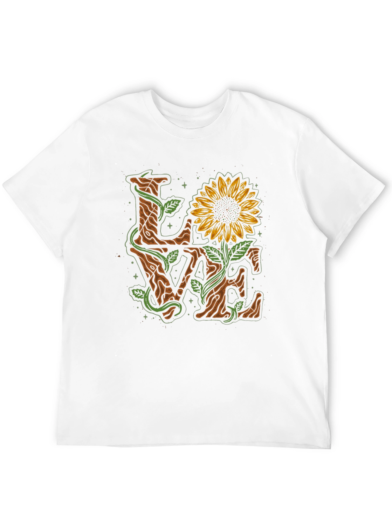 LOVE Sunflower Graphic Print T-Shirt
