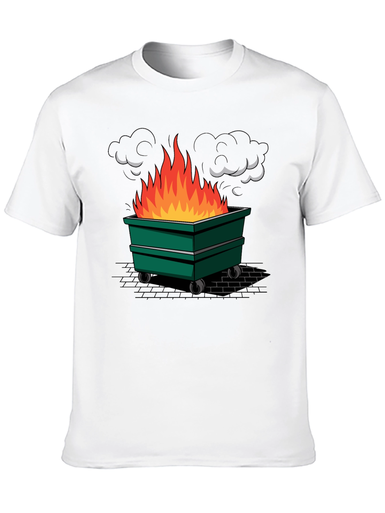Dumpster Fire Graphic Tee - Novelty Design