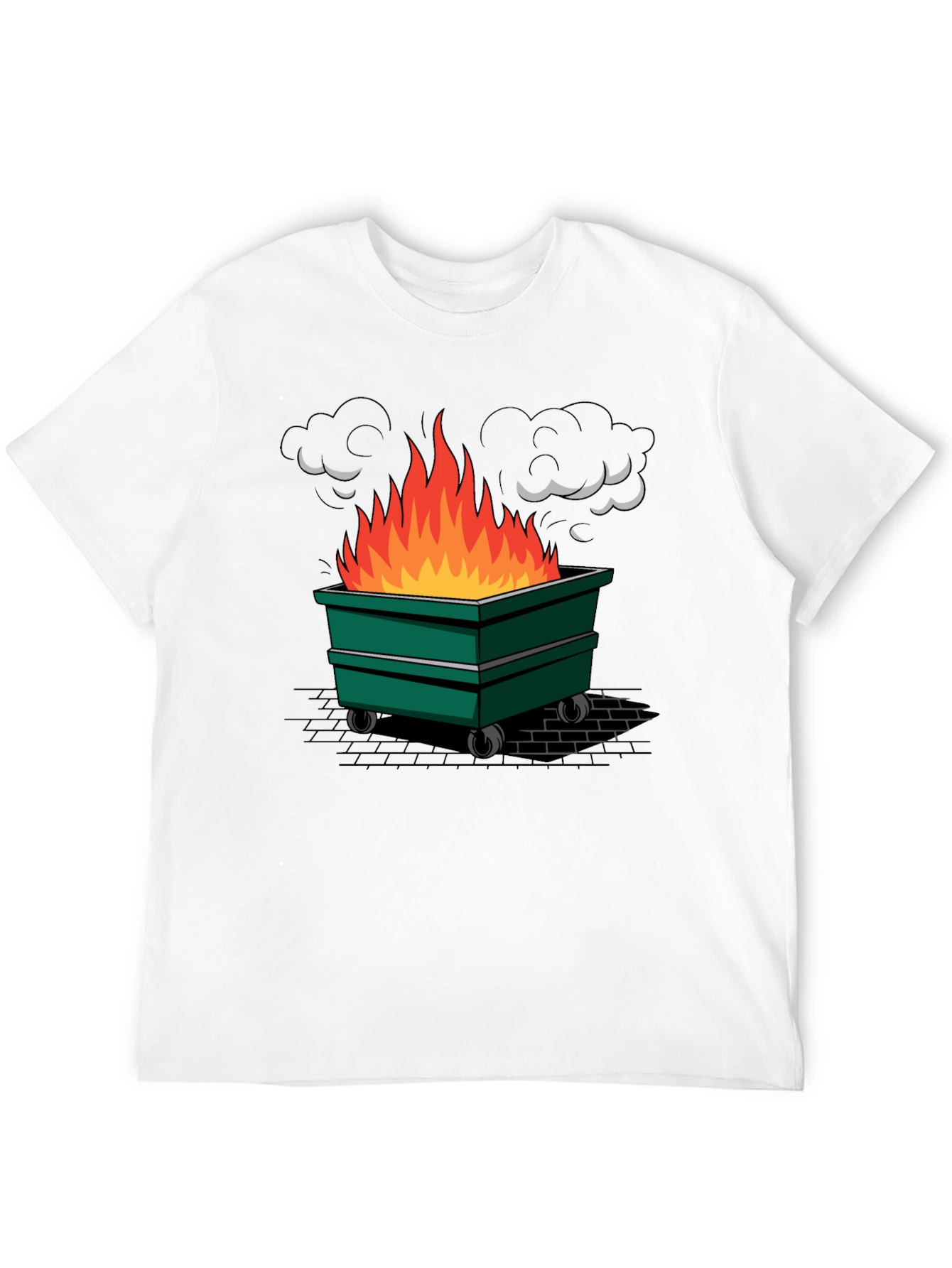 Dumpster Fire Graphic Tee - Novelty Design