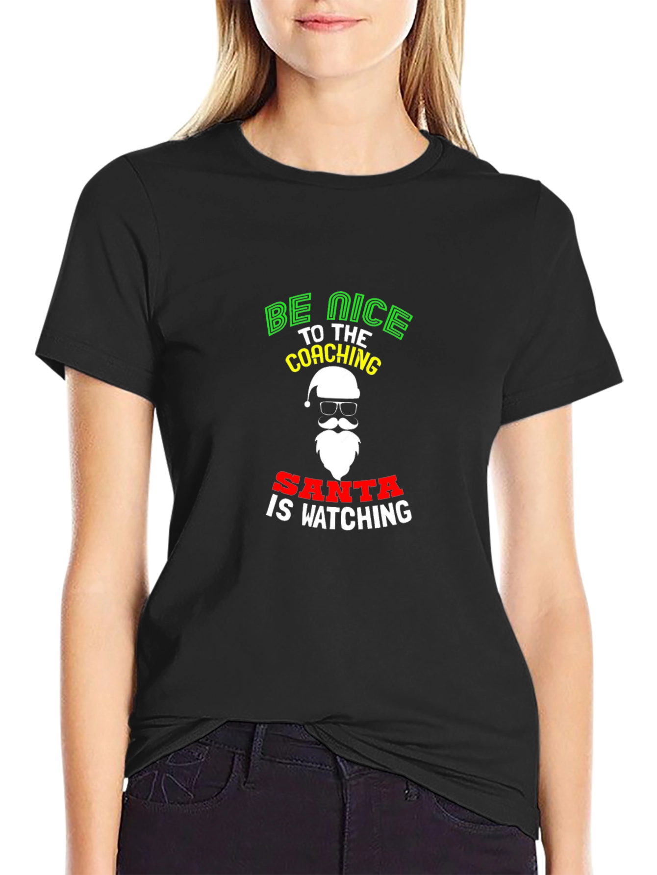 Be Nice to the Coaching Santa T-Shirt