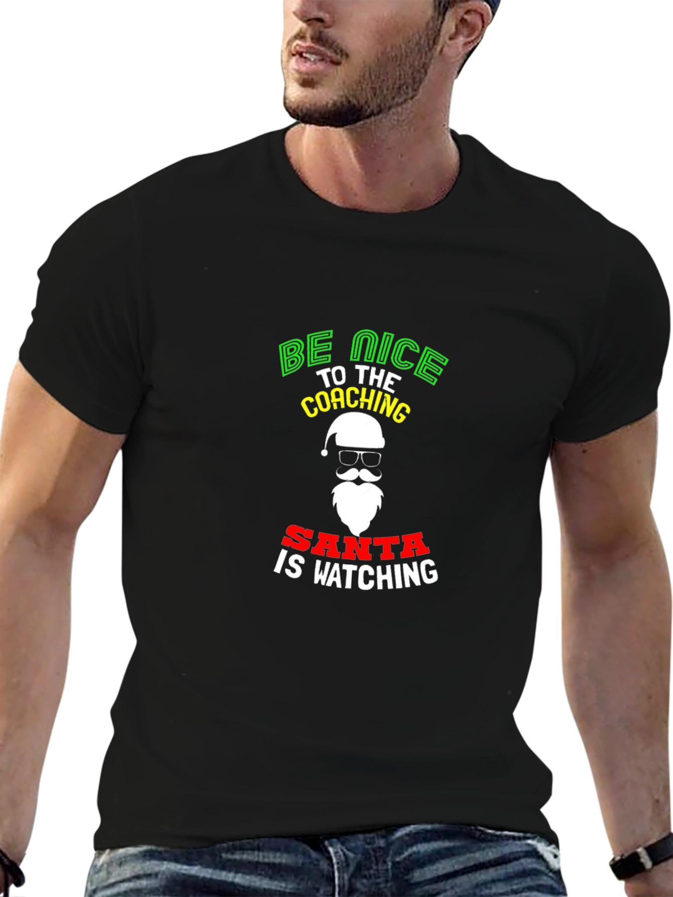 Be Nice to the Coaching Santa T-Shirt