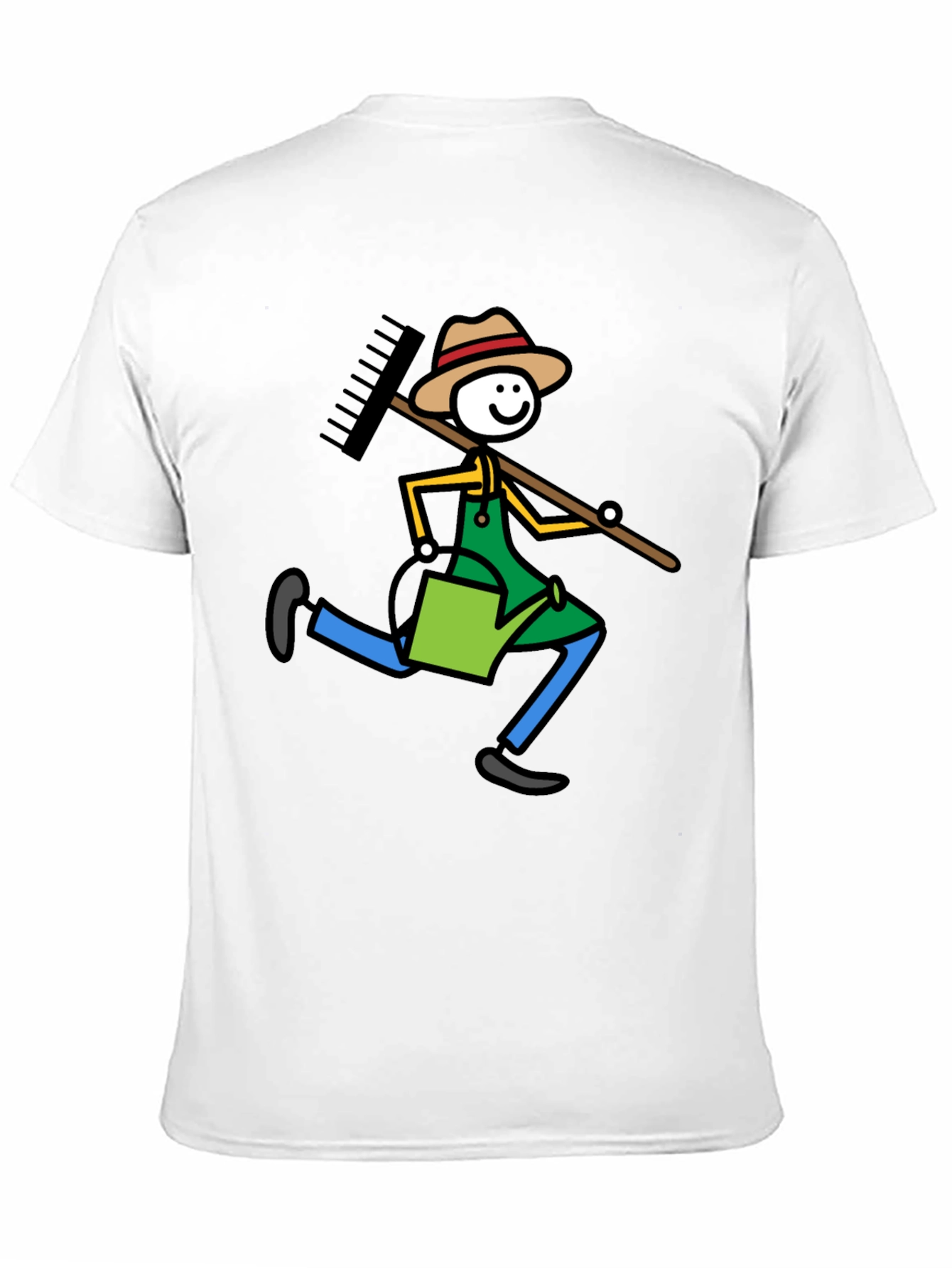 Gardener Stick Figure Graphic Tee - Black T-Shirt