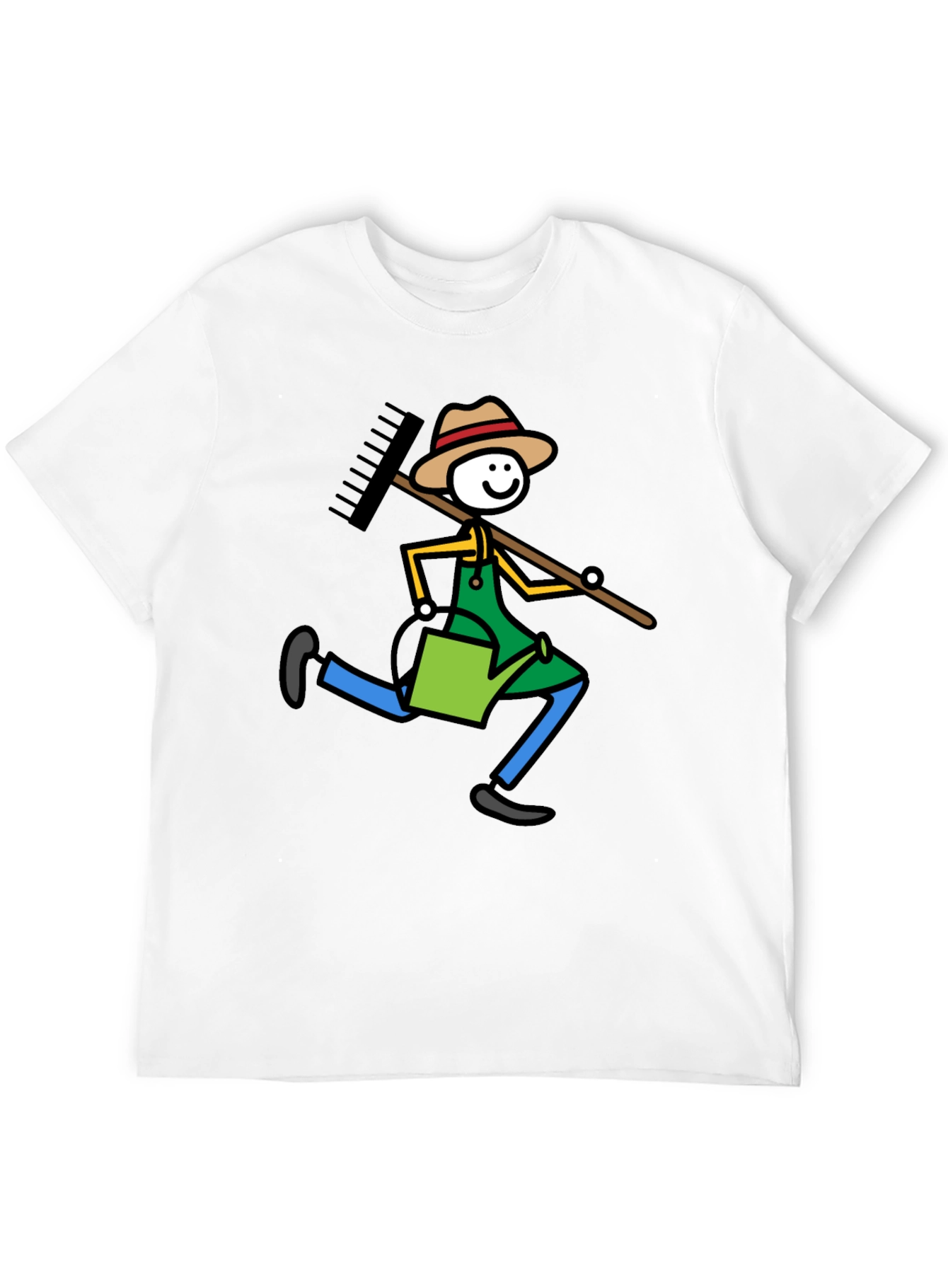 Gardener Stick Figure Graphic Tee - Black T-Shirt