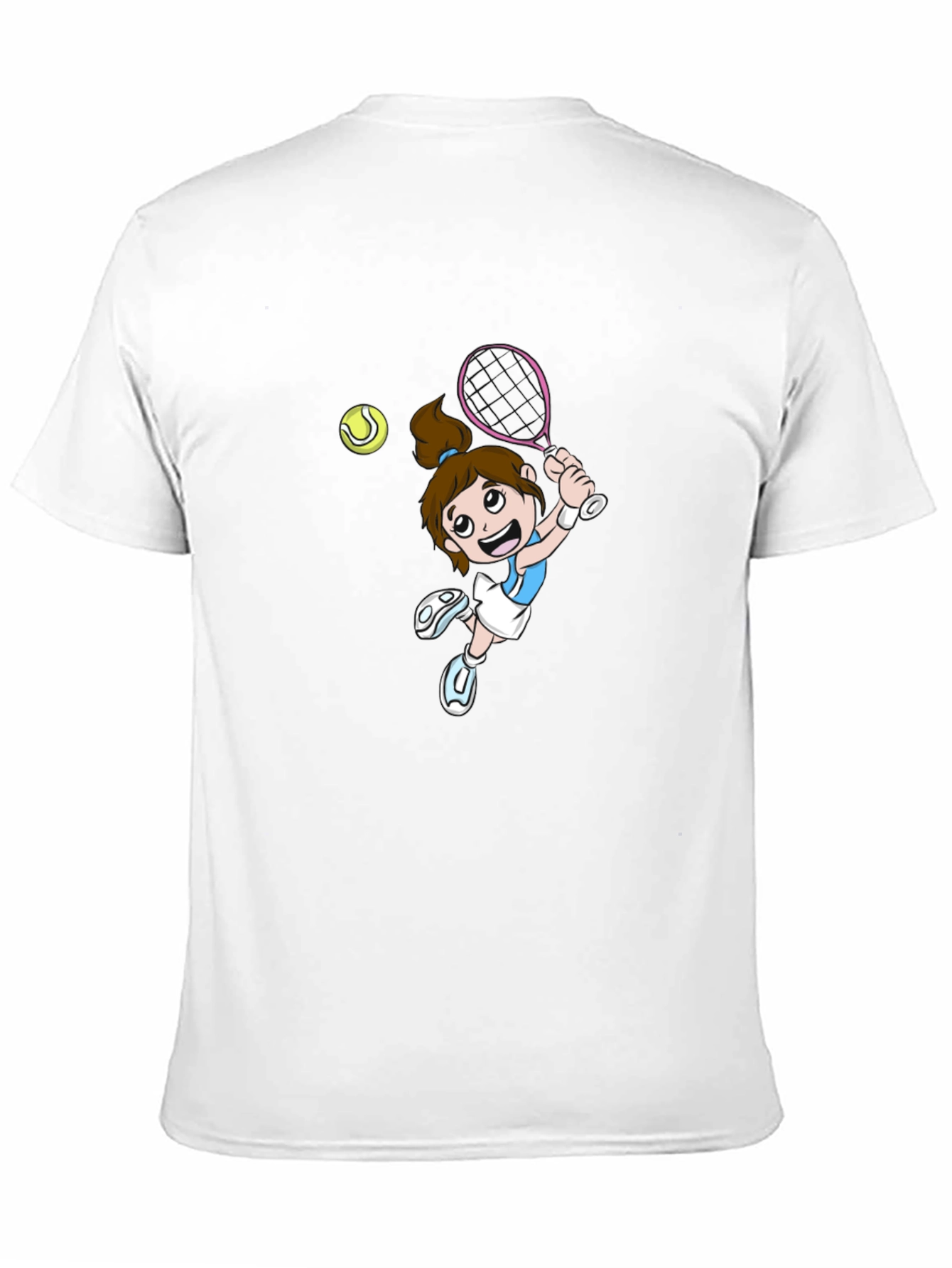 Tennis Girl Graphic Black T-Shirt