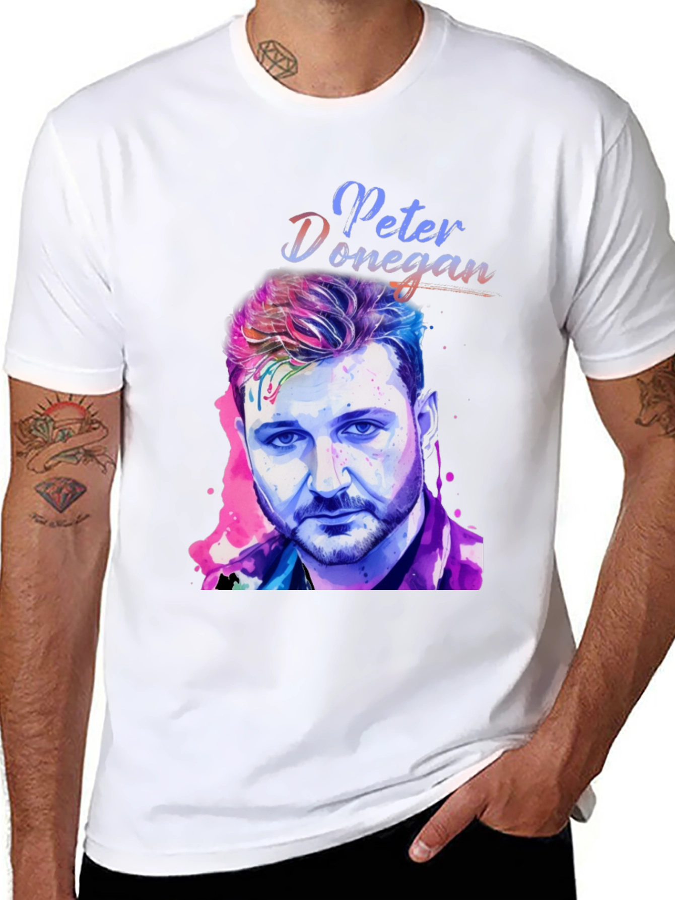 Peter Donegan Portrait T-Shirt - Music Fan Apparel
