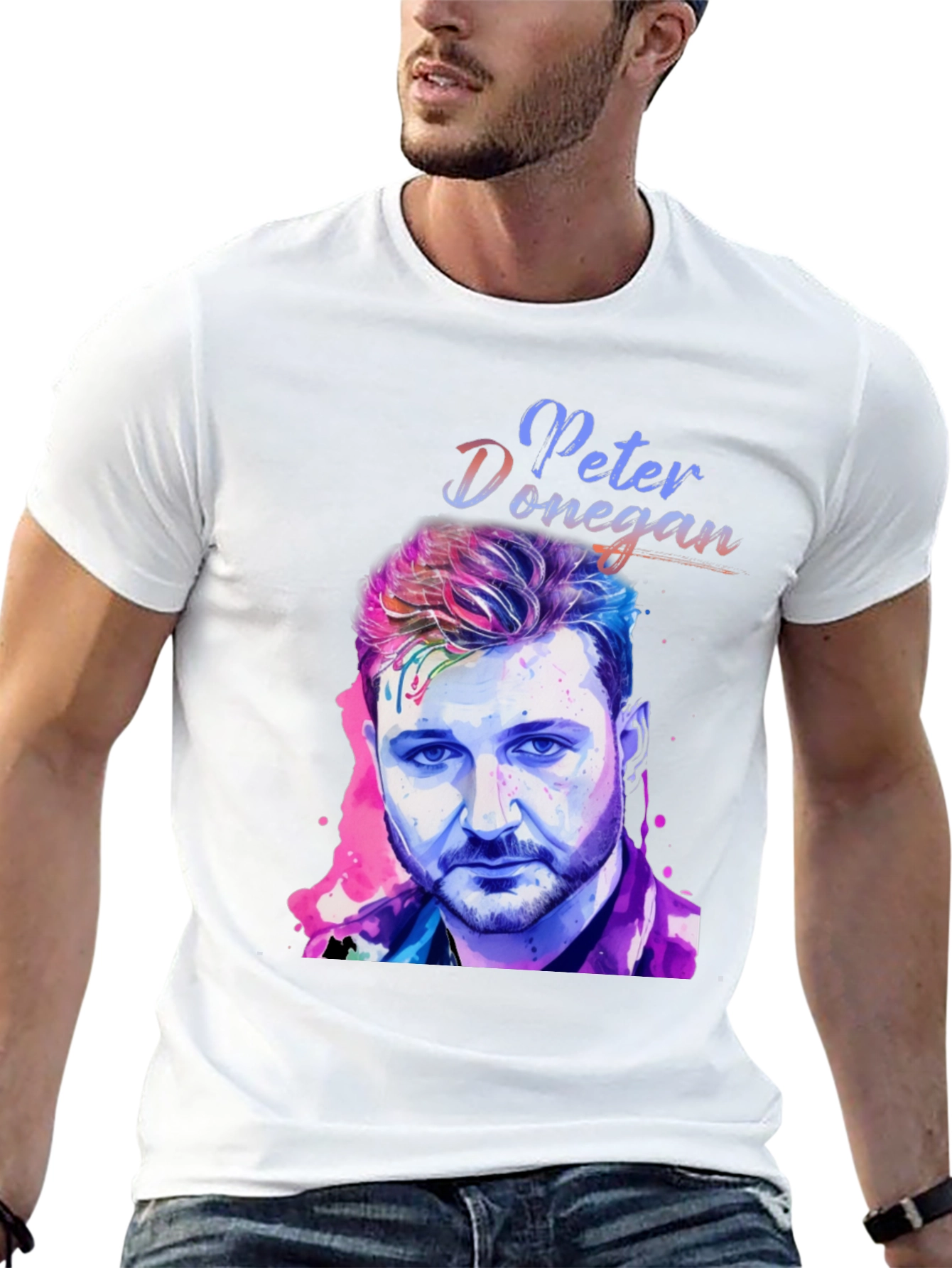 Peter Donegan Portrait T-Shirt - Music Fan Apparel