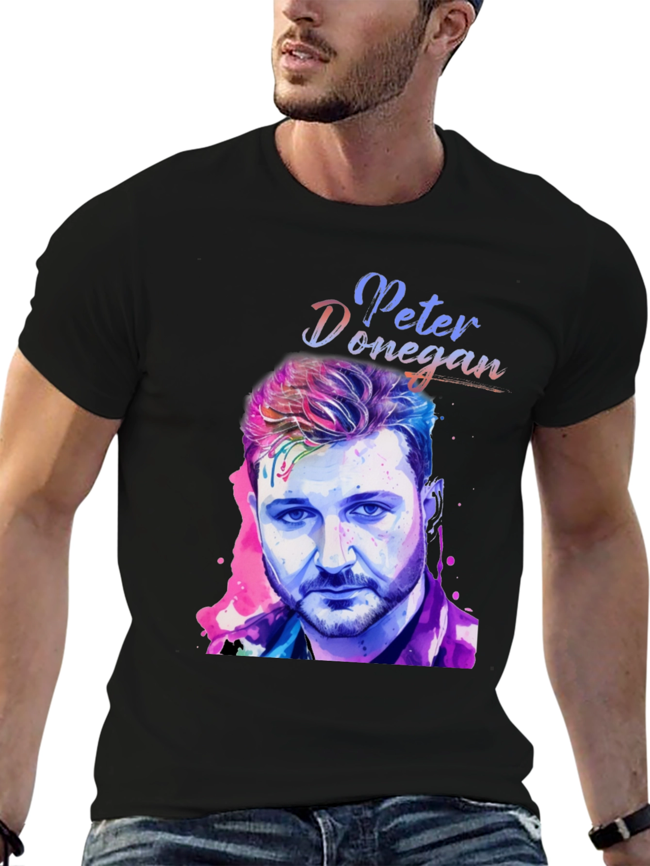 Peter Donegan Portrait T-Shirt - Music Fan Apparel