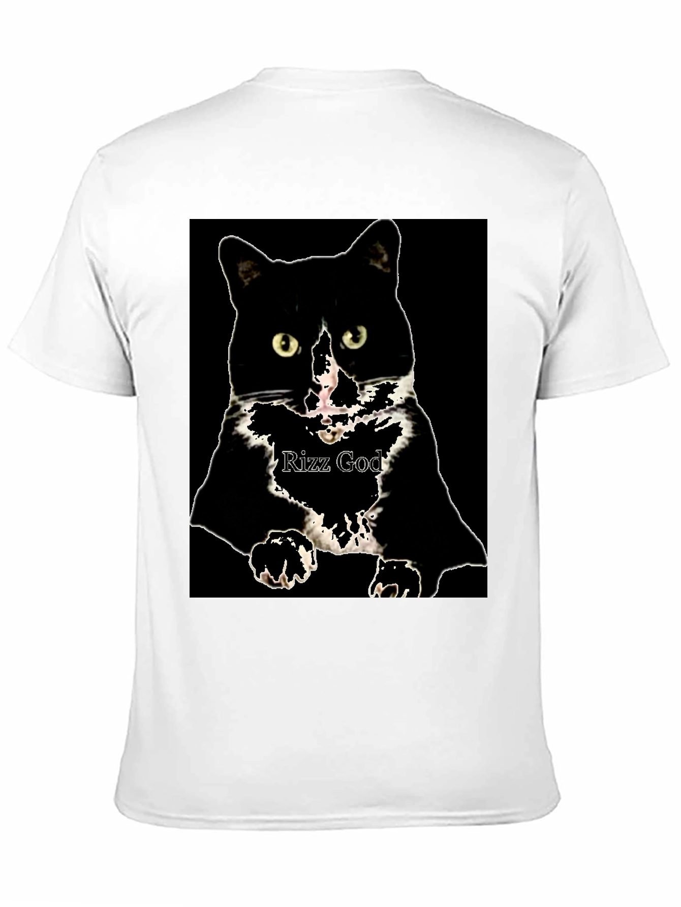 Rizz God Cat Black T-Shirt