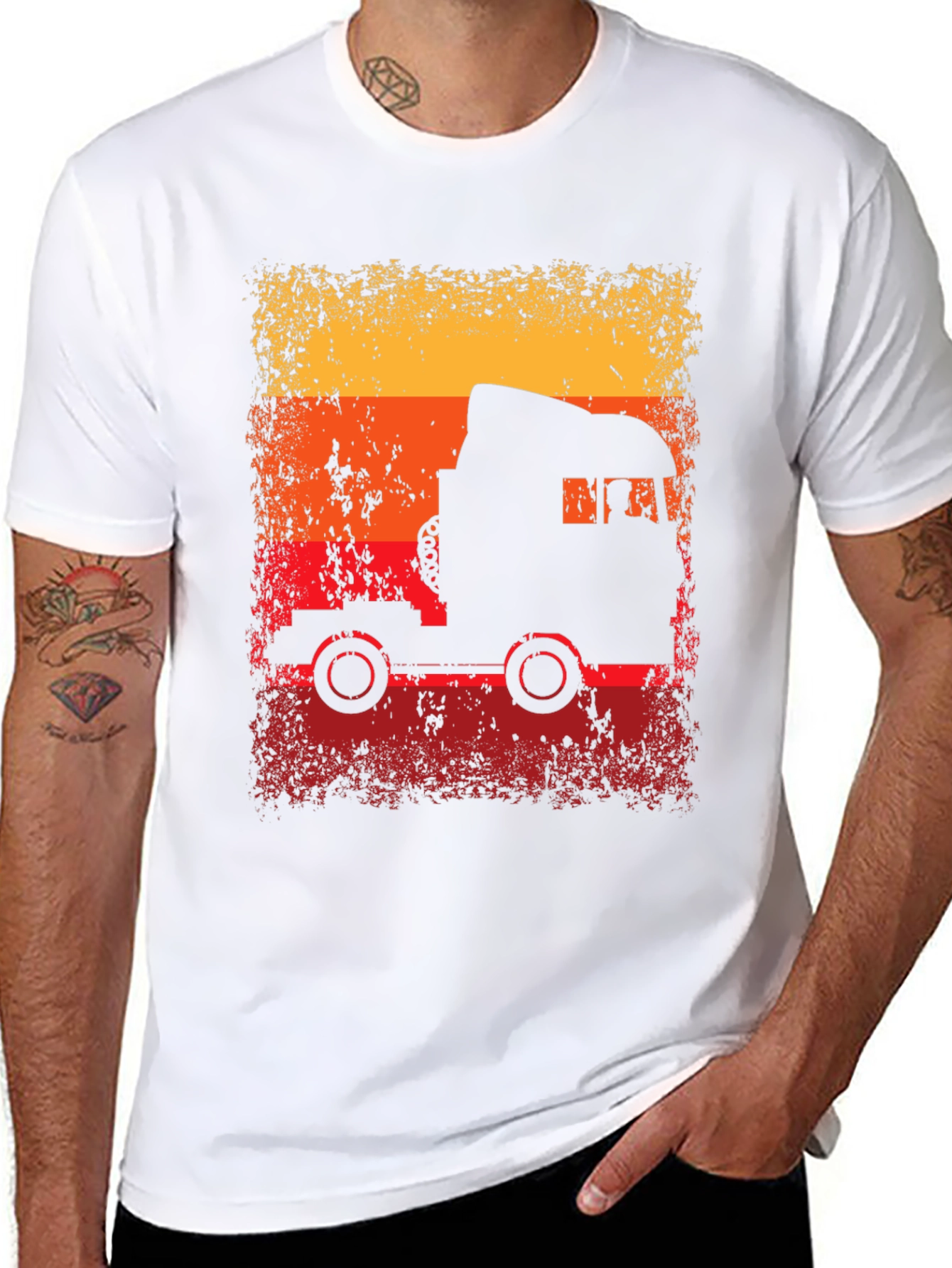 Retro Truck Silhouette Graphic T-Shirt