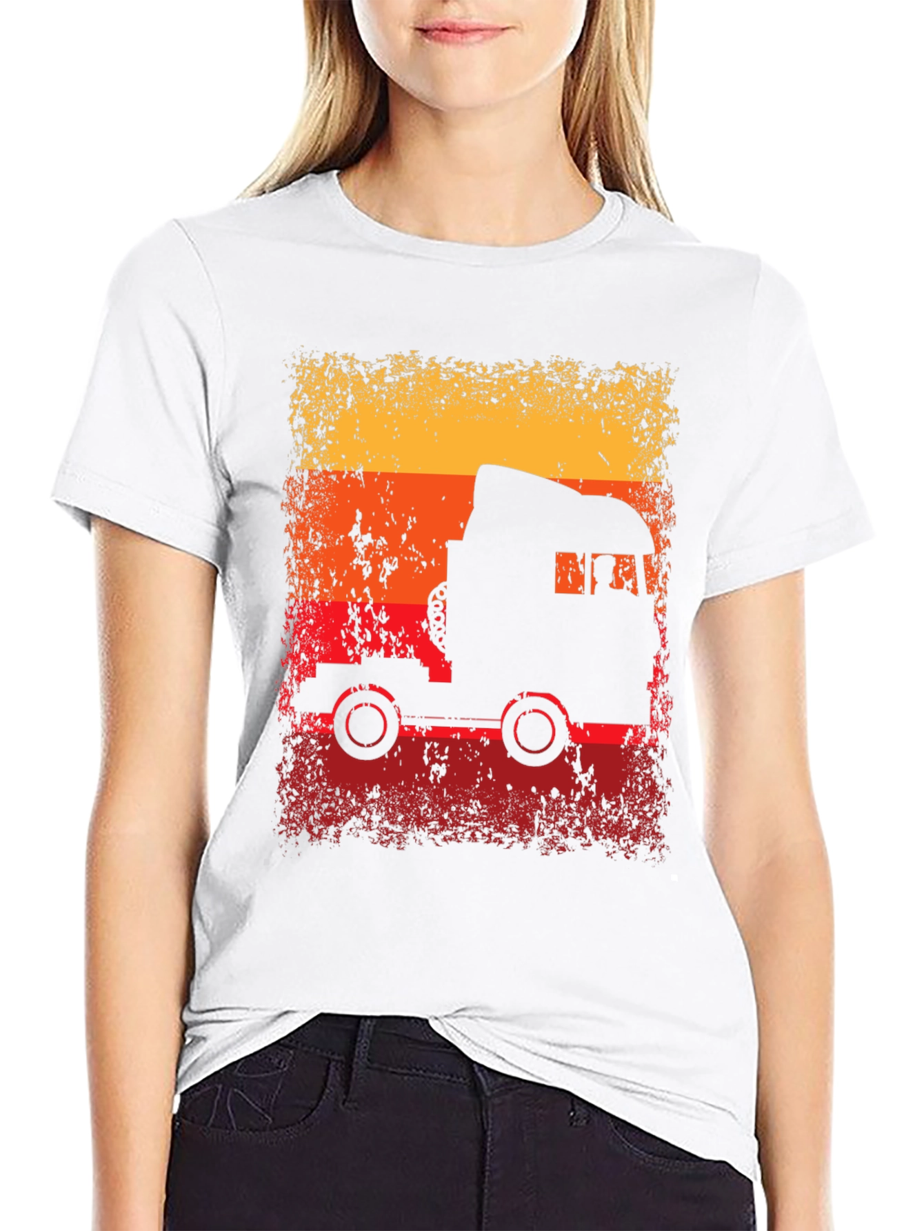 Retro Truck Silhouette Graphic T-Shirt