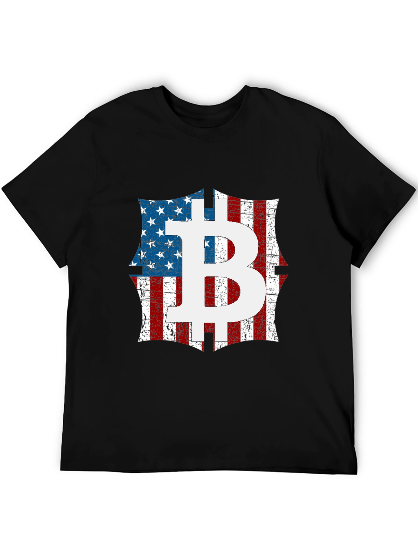 Bitcoin American Flag Graphic T-Shirt - Crypto Tee