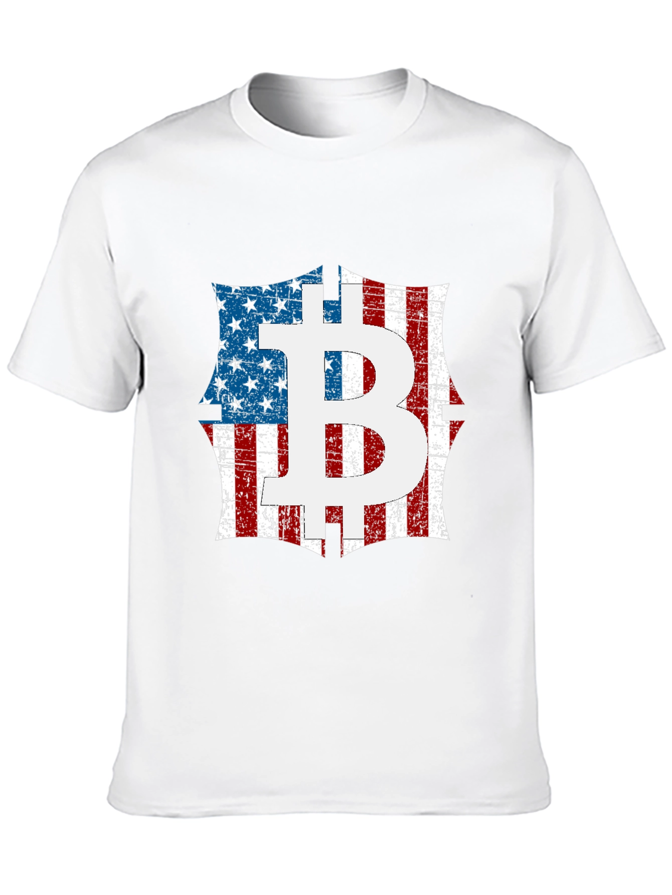 Bitcoin American Flag Graphic T-Shirt - Crypto Tee