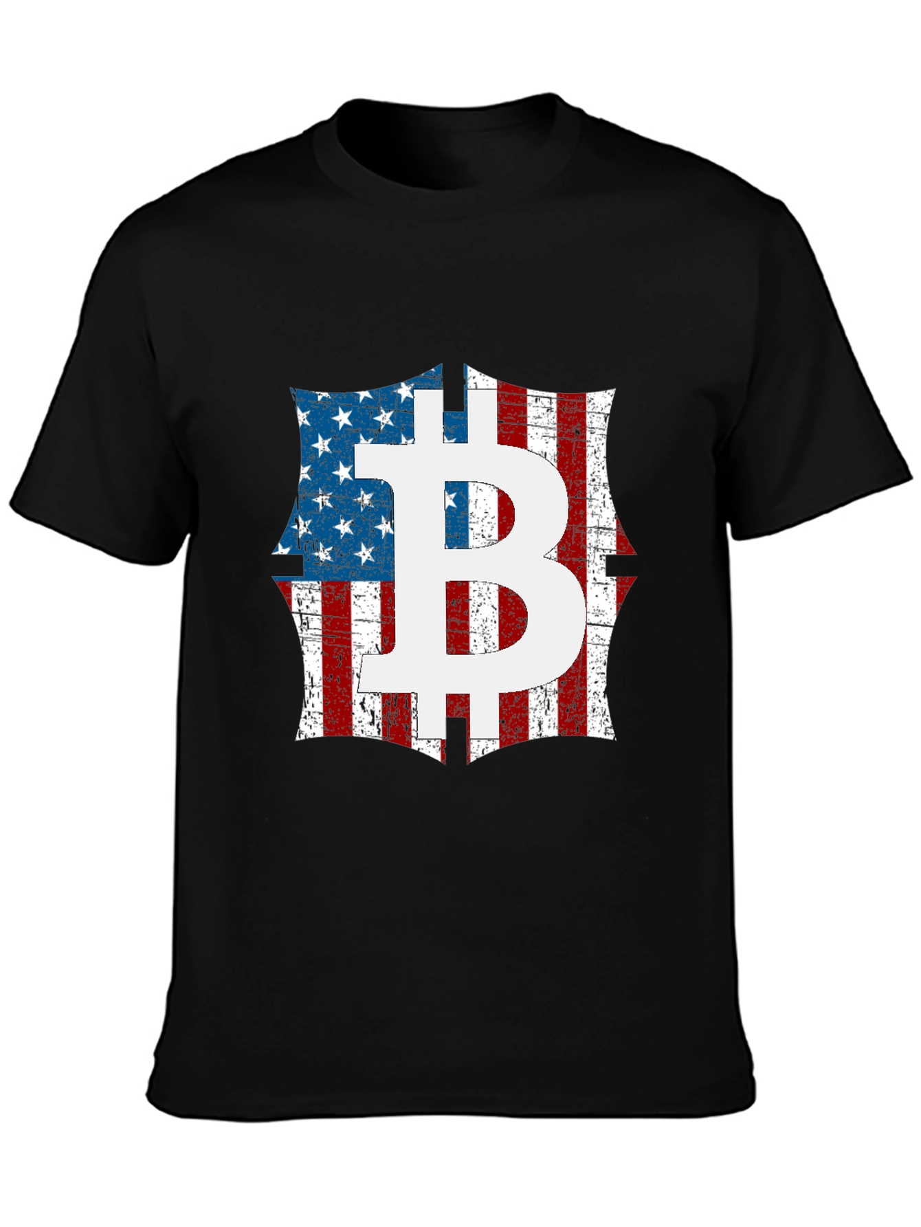 Bitcoin American Flag Graphic T-Shirt - Crypto Tee