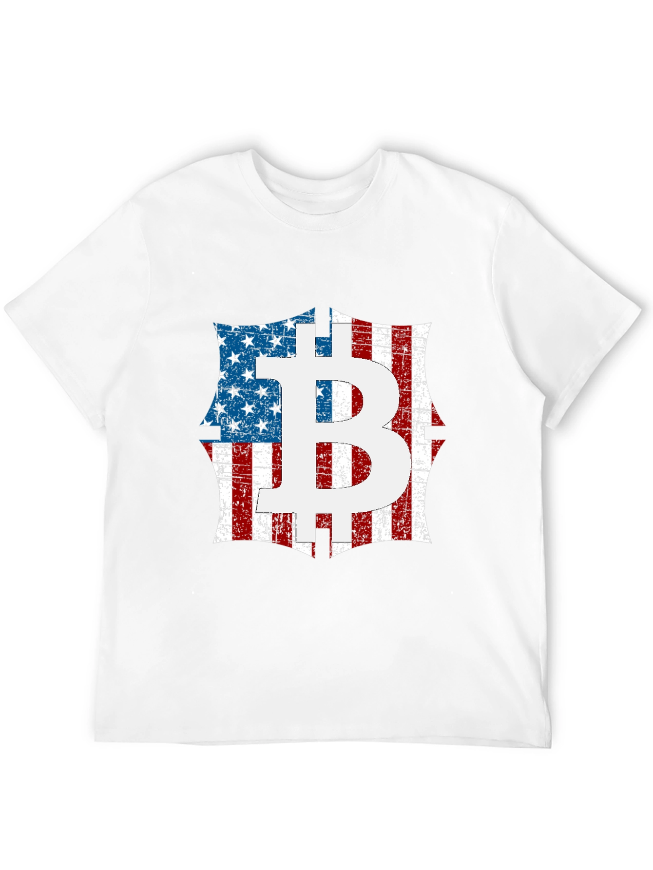 Bitcoin American Flag Graphic T-Shirt - Crypto Tee