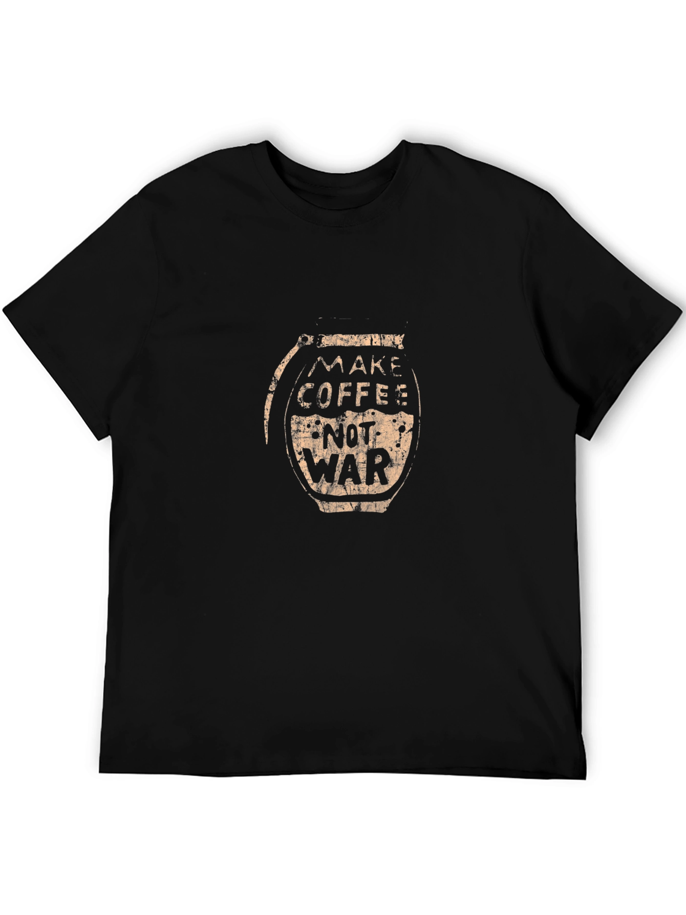 Coffee Not War T-Shirt - Mens Black Tee