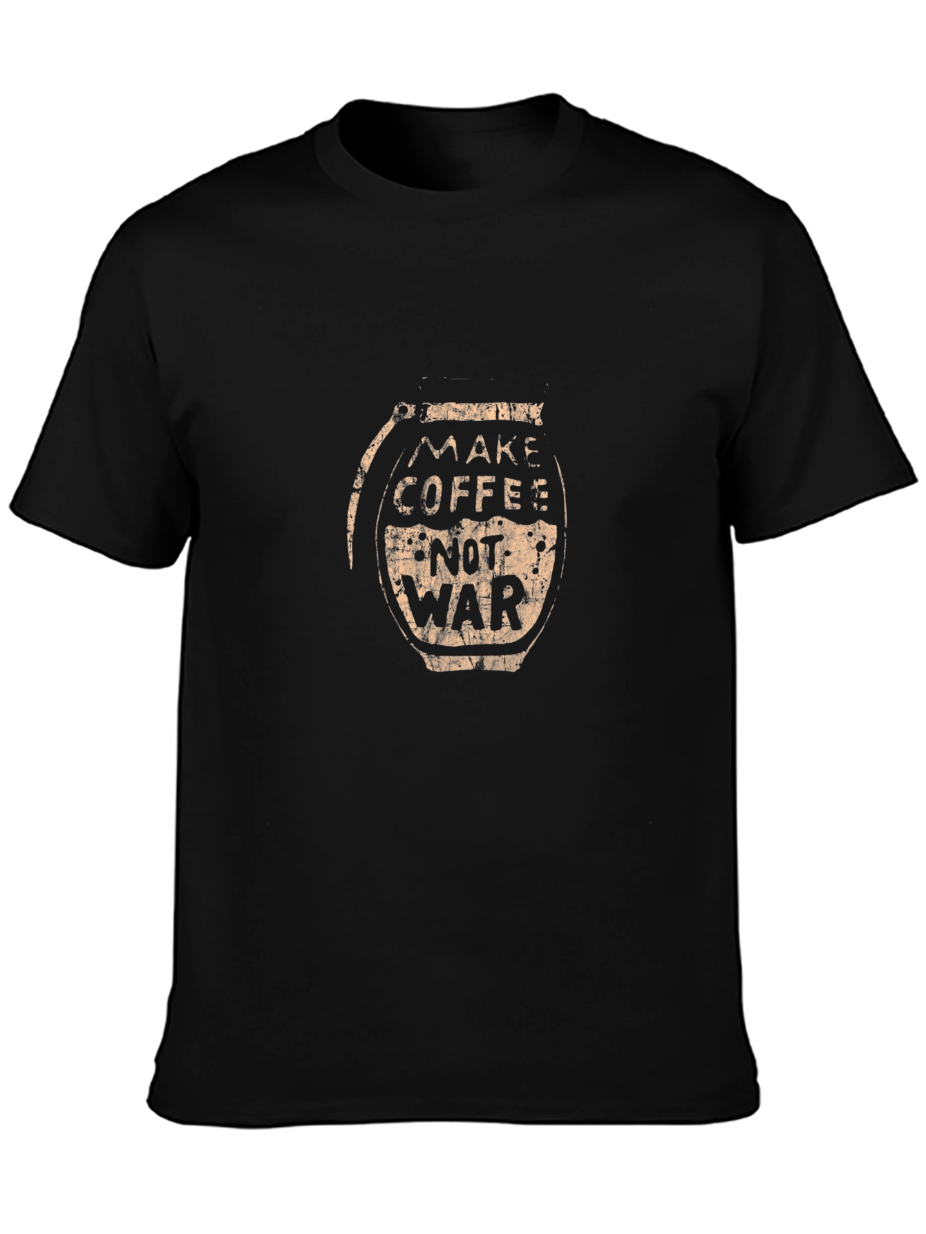 Coffee Not War T-Shirt - Mens Black Tee