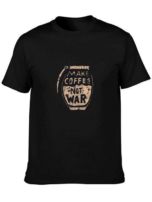 Coffee Not War T-Shirt - Mens Black Tee